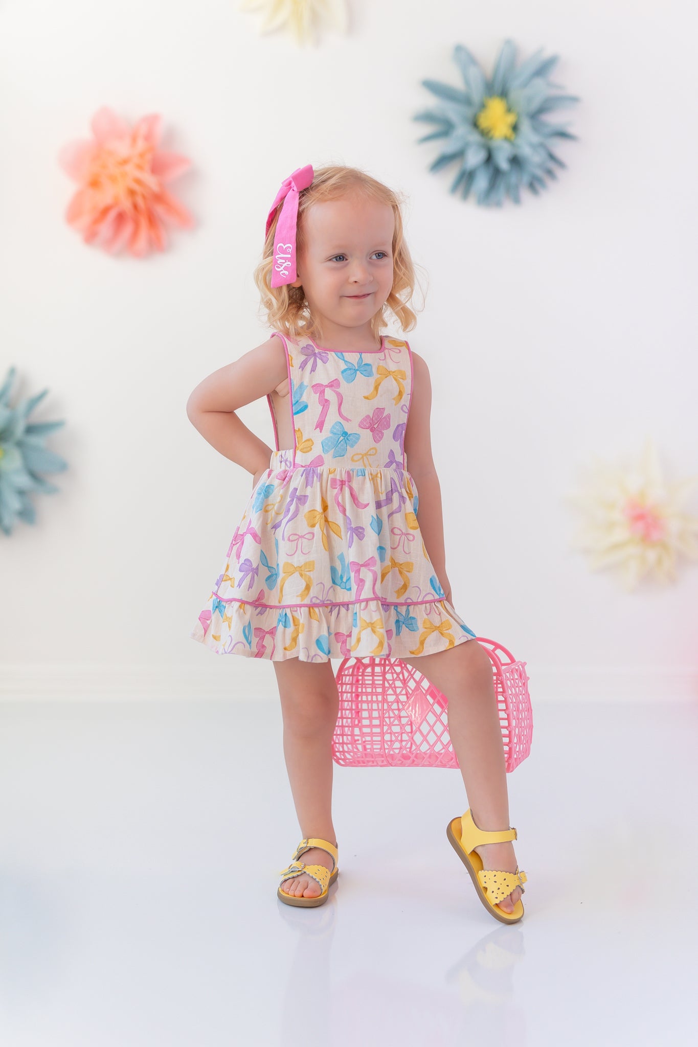 Linen Romper - Bow Bliss (Pre-Order)