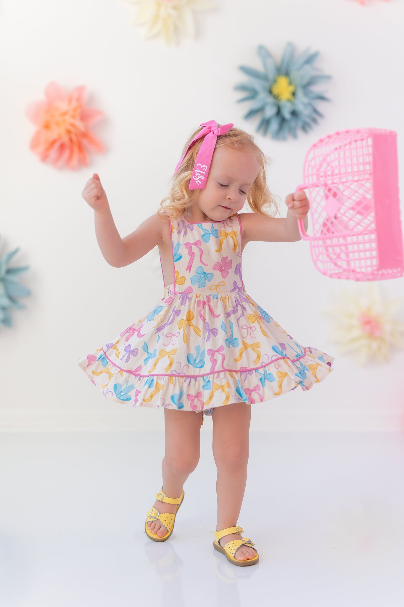 Linen Romper - Bow Bliss (Pre-Order)