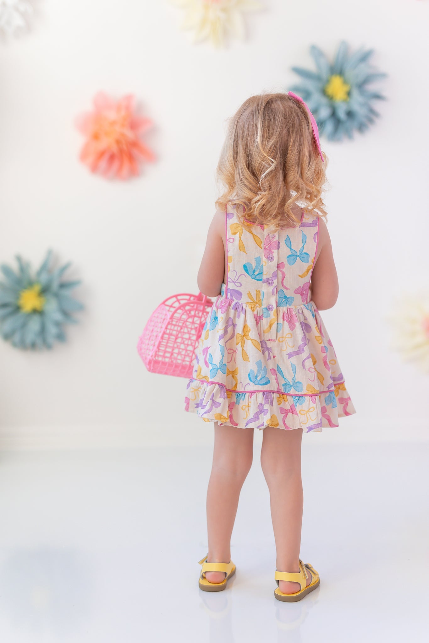 Linen Romper - Bow Bliss (Pre-Order)