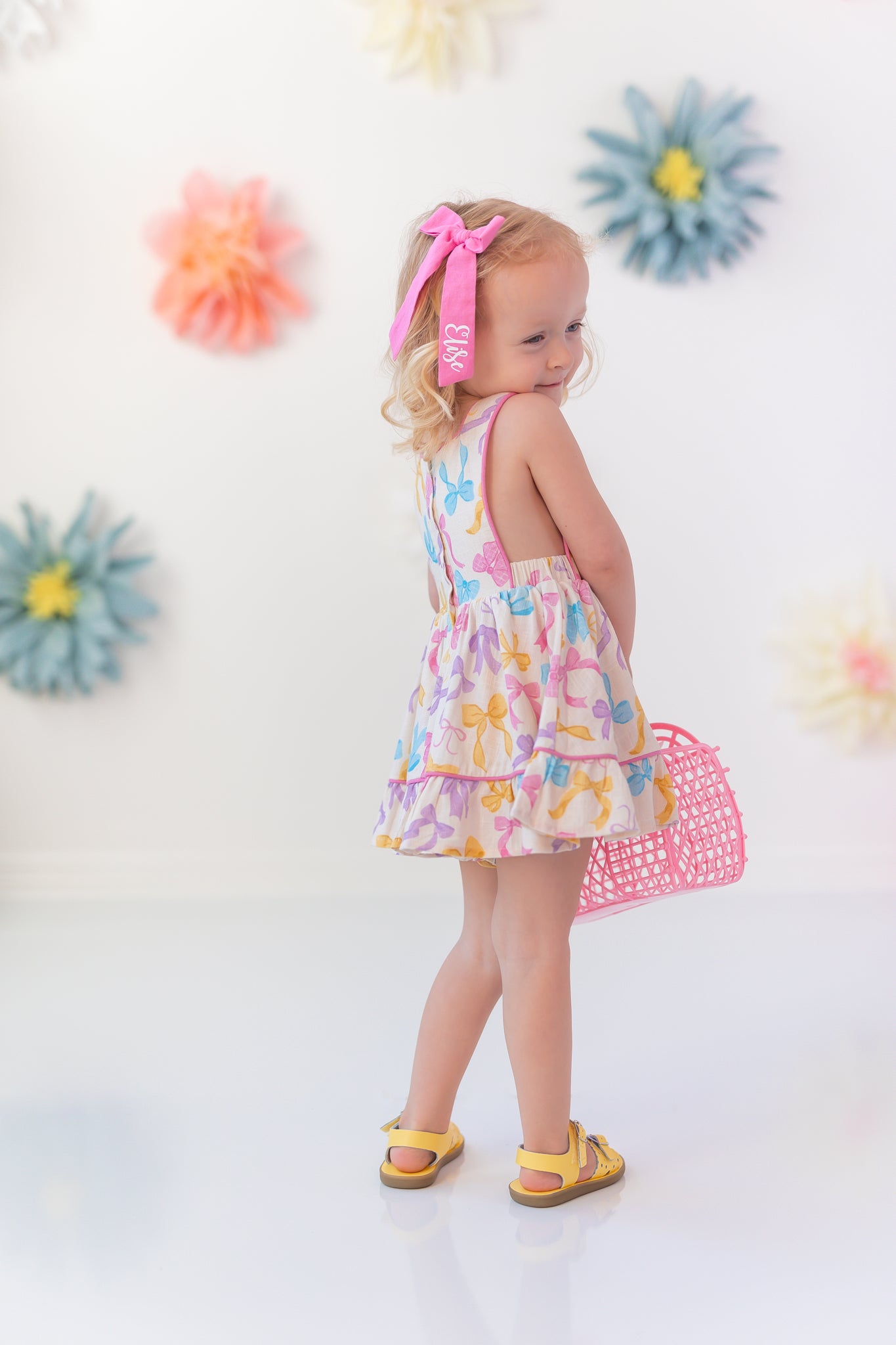 Linen Romper - Bow Bliss (Pre-Order)