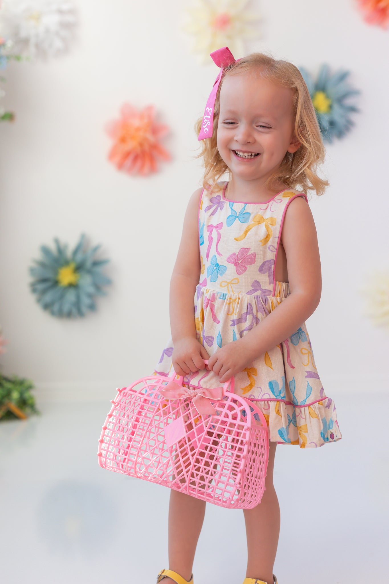 Linen Romper - Bow Bliss (Pre-Order)