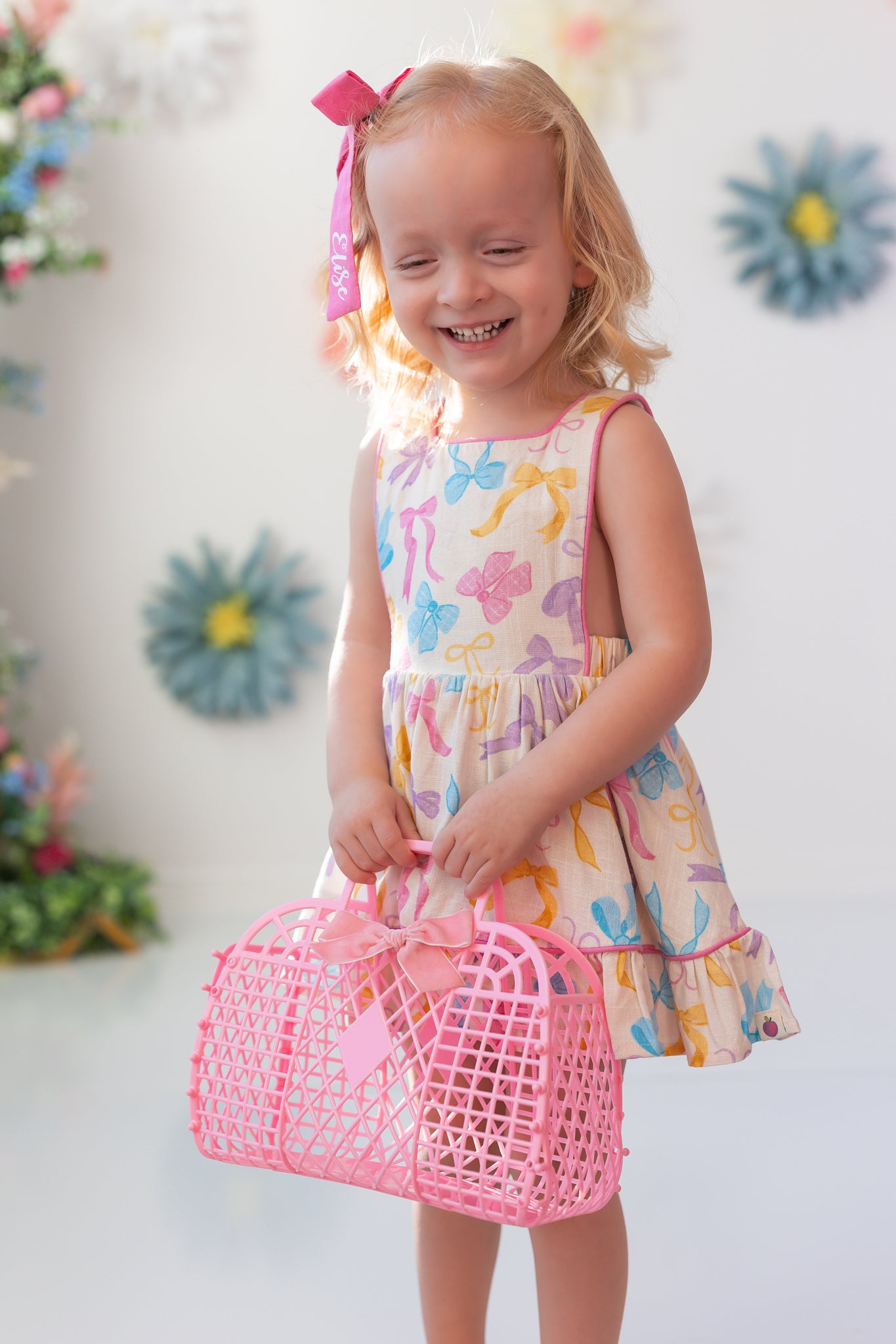 Linen Romper - Bow Bliss (Pre-Order)