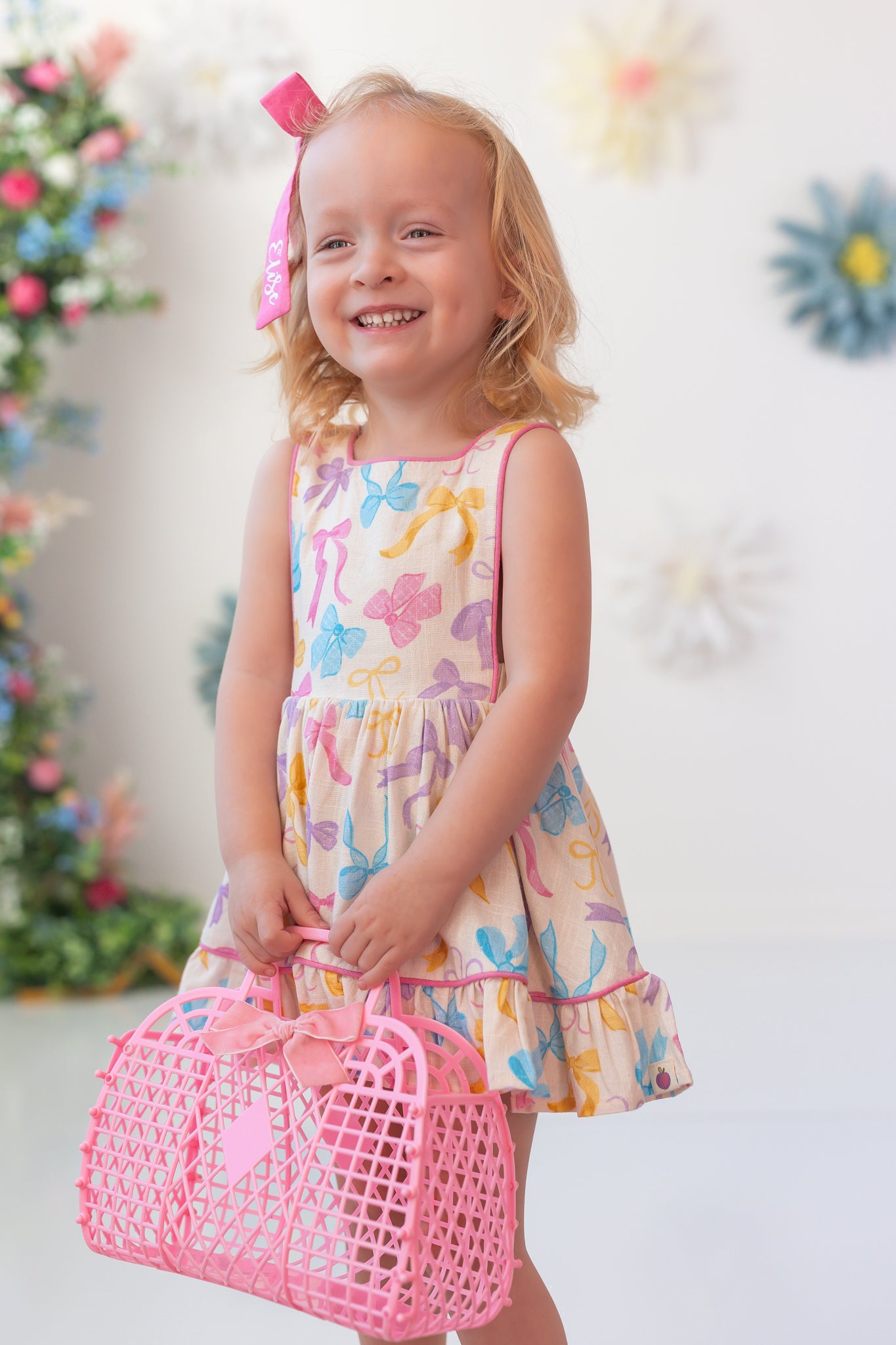 Linen Romper - Bow Bliss (Pre-Order)