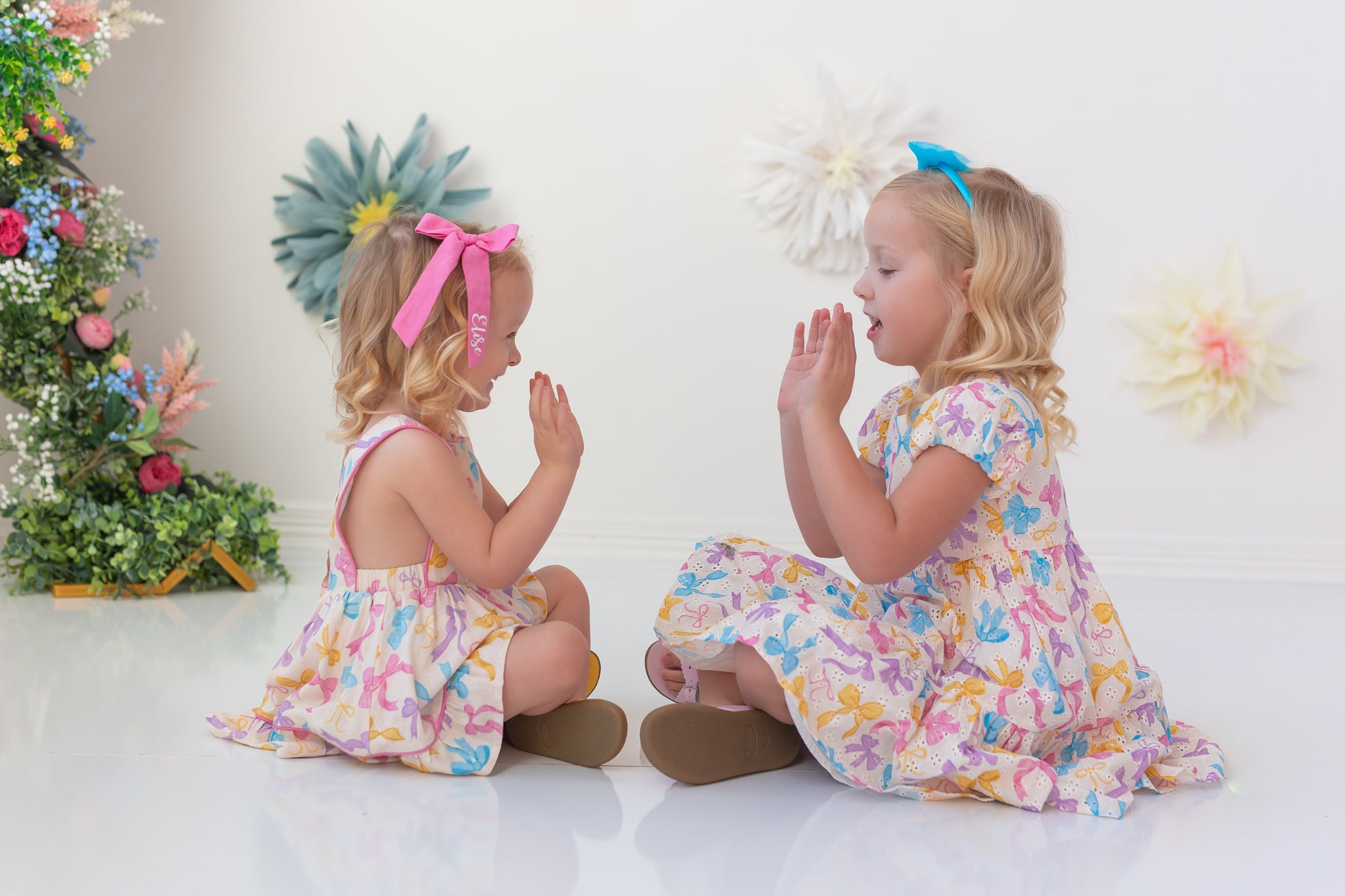 Linen Romper - Bow Bliss (Pre-Order)