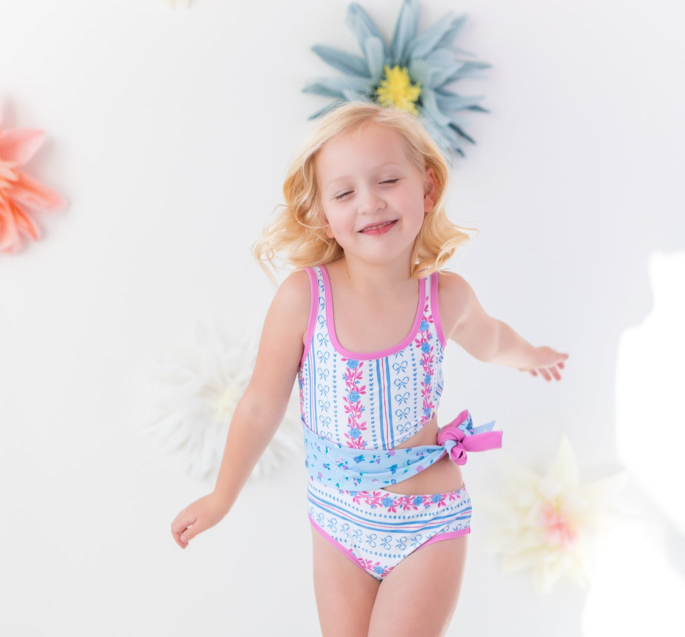 Reese Swimsuit - Rosé Ribbon Luxe