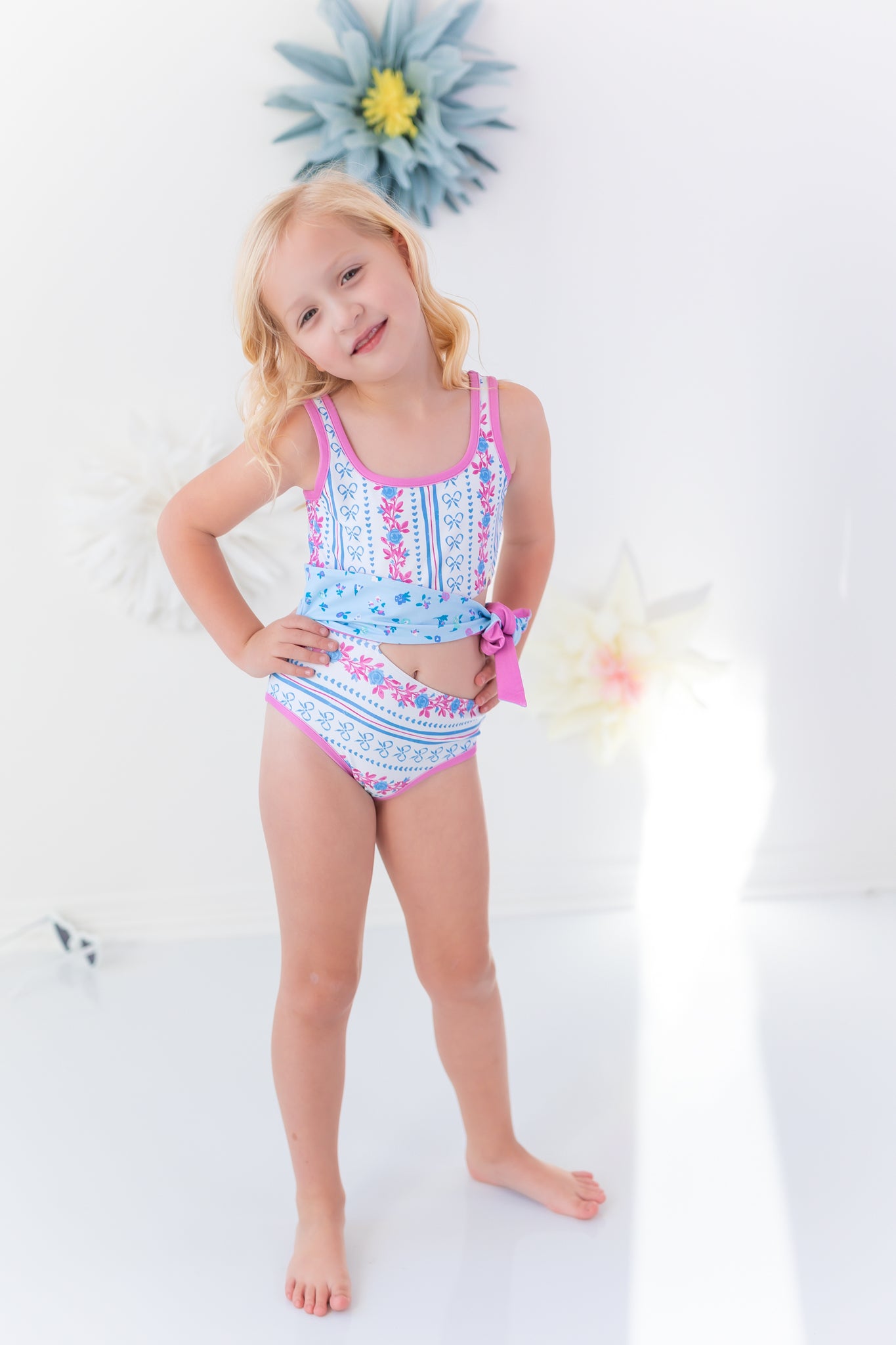 Reese Swimsuit - Rosé Ribbon Luxe