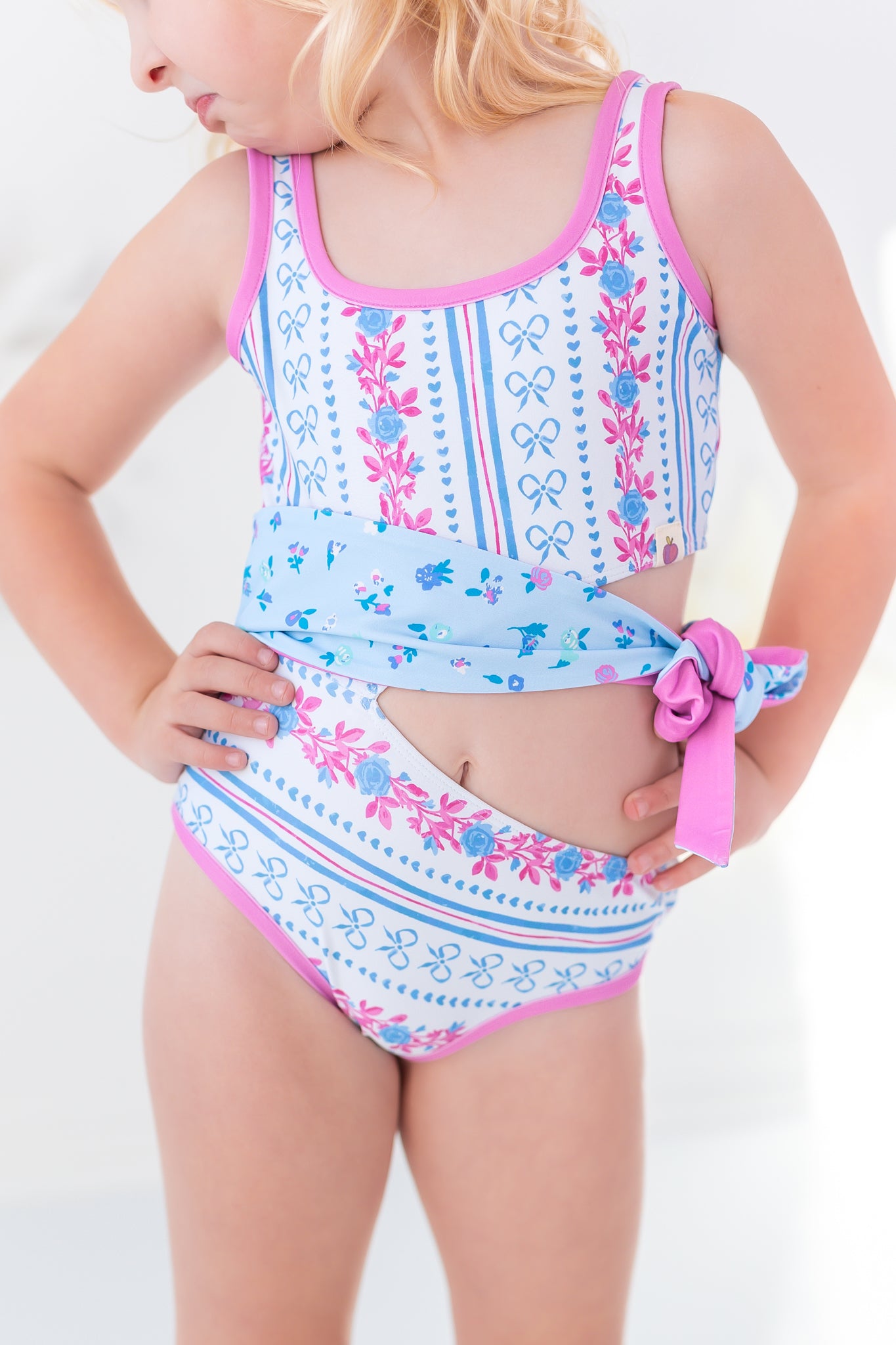 Reese Swimsuit - Rosé Ribbon Luxe