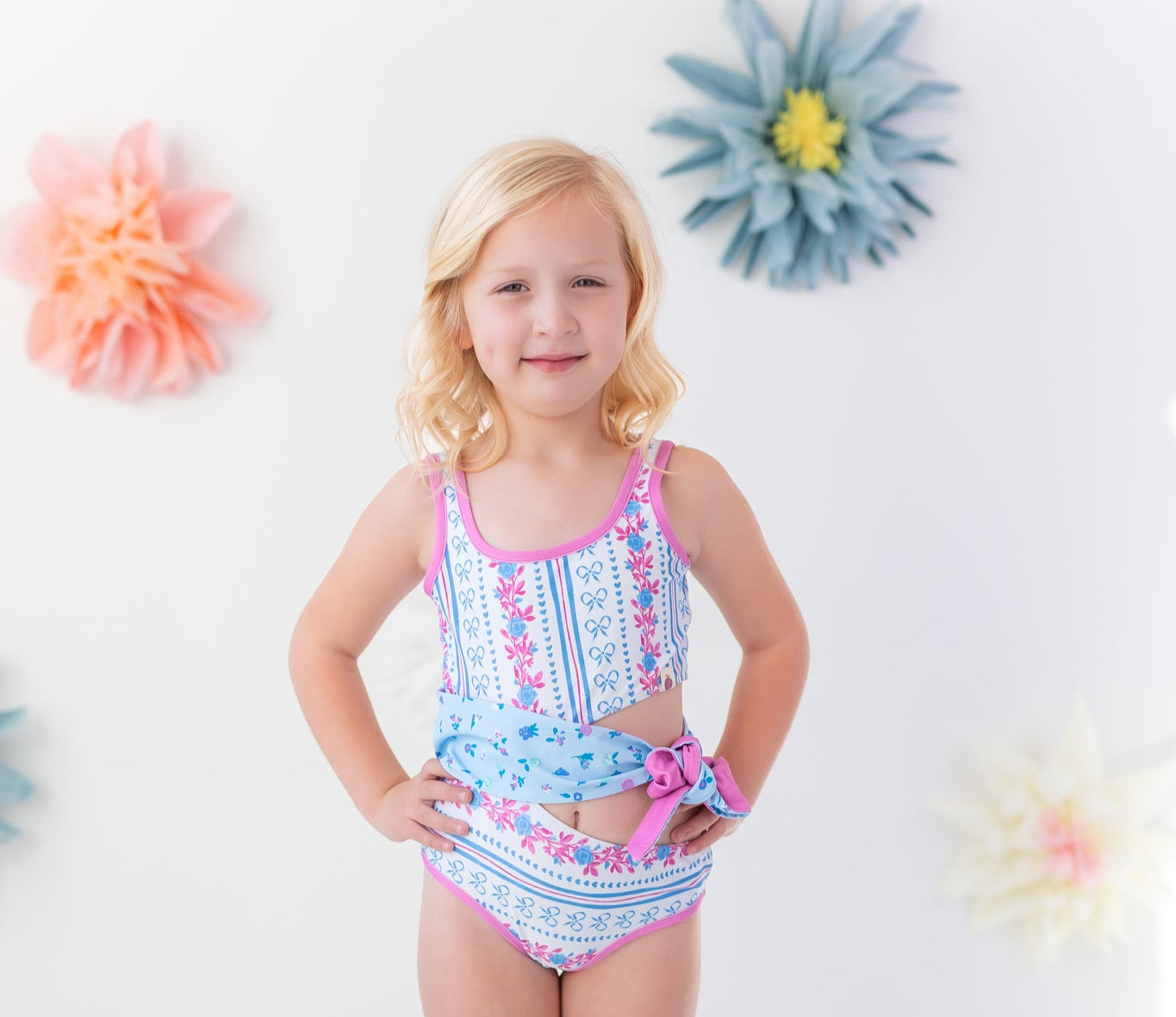 Reese Swimsuit - Rosé Ribbon Luxe