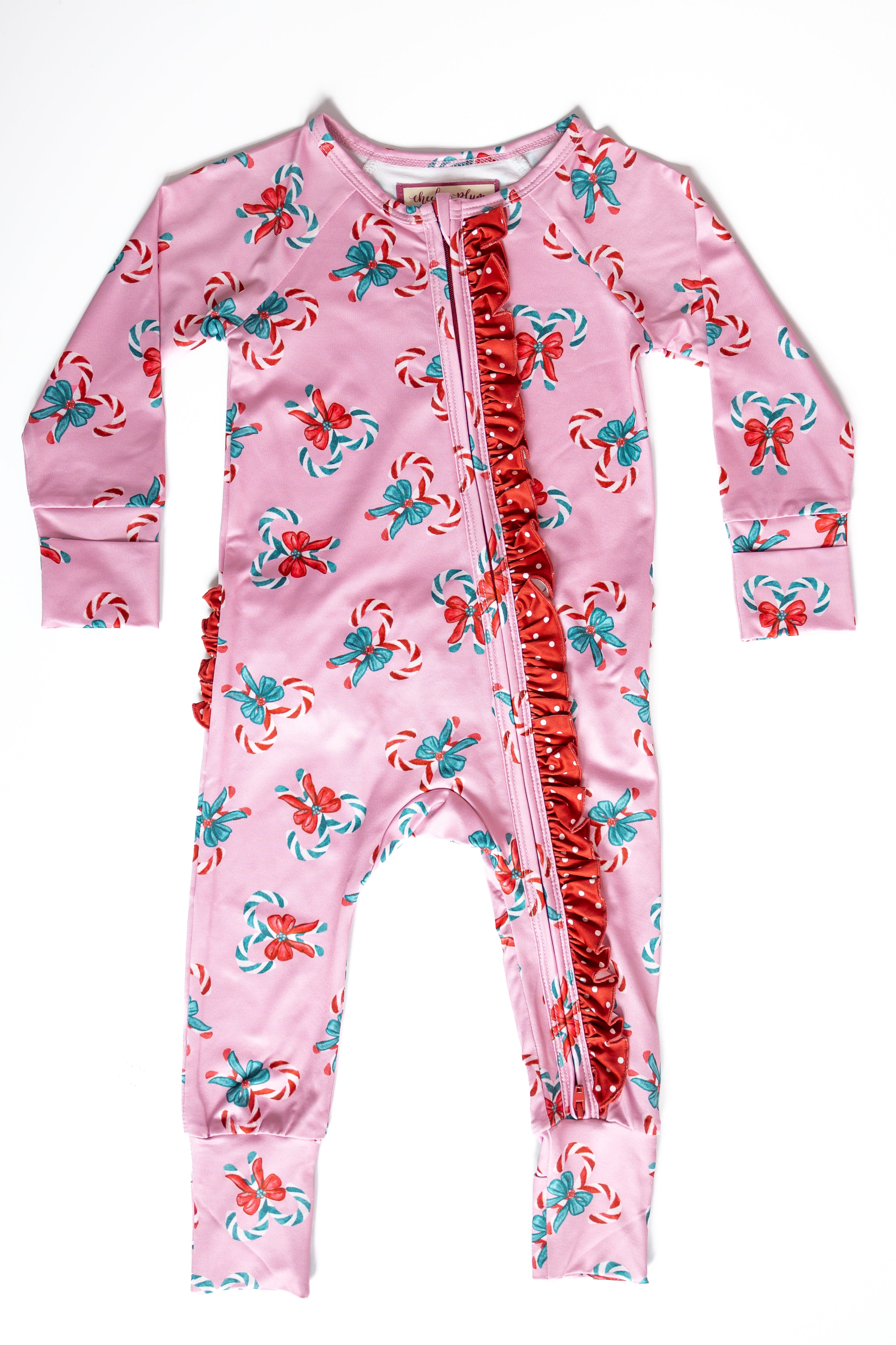 Zipper Loungewear - Pink Peppermint Charm