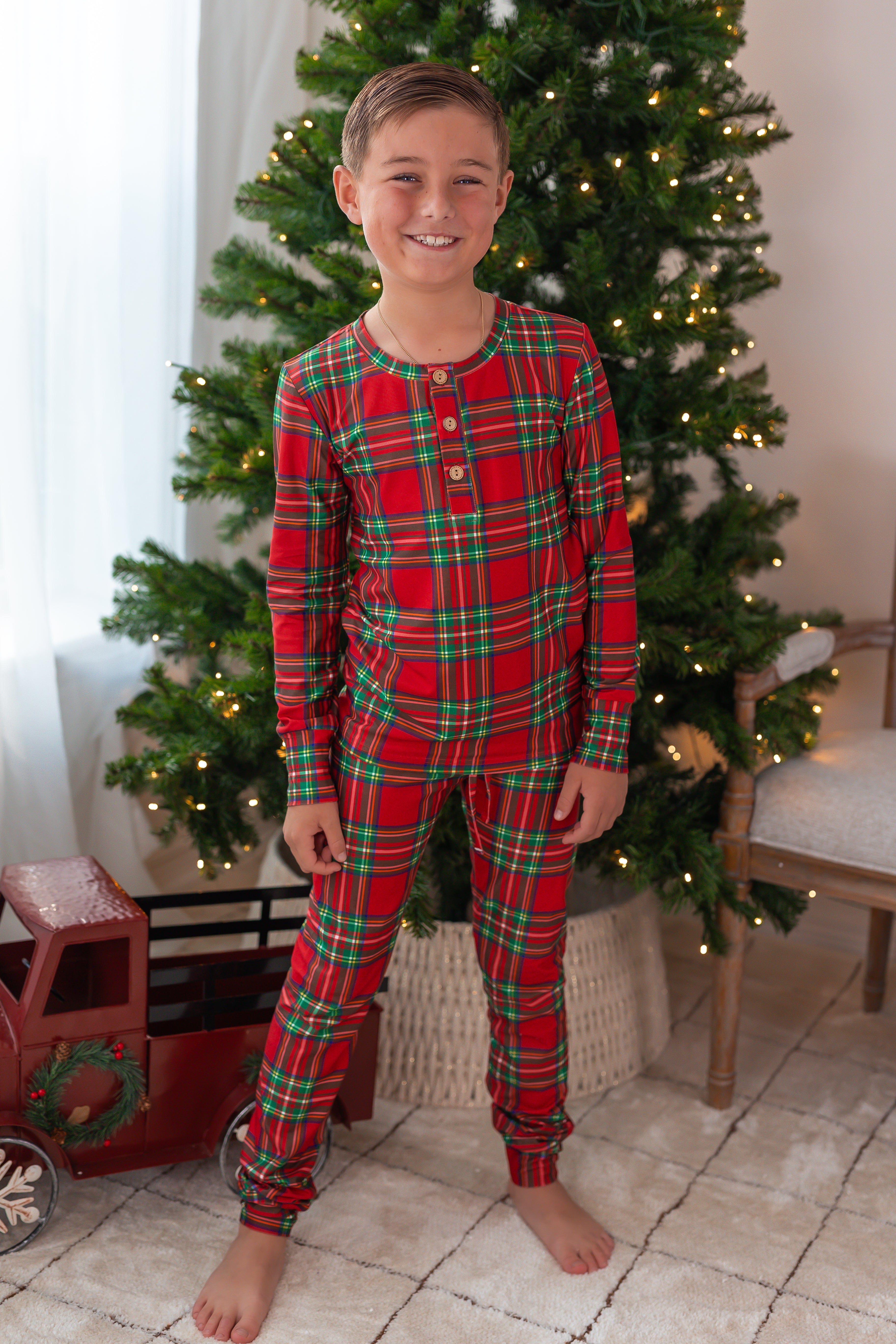 Boy's Loungewear Set - Retro Reindeer Charm