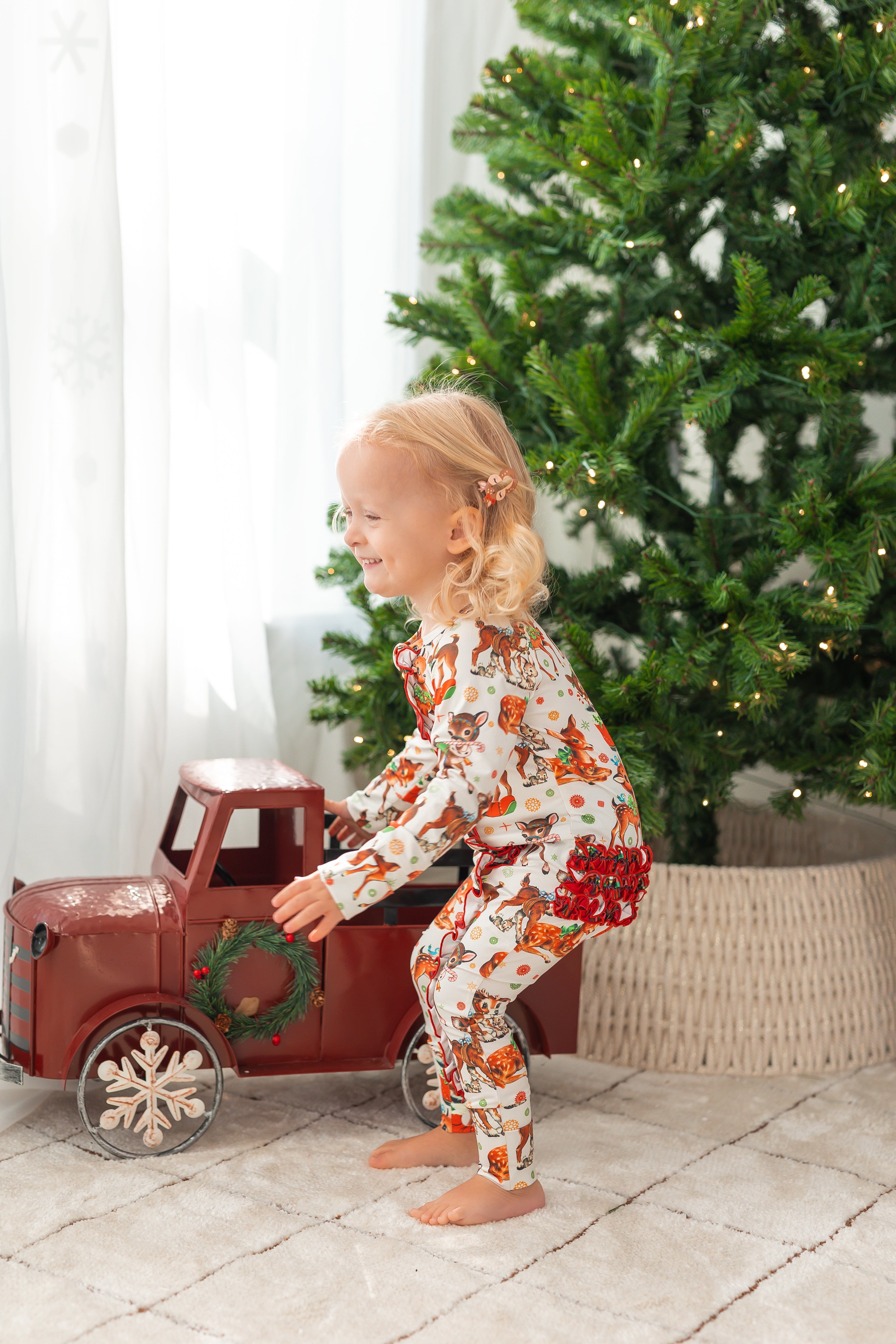 Zipper Loungewear - Retro Reindeer Charm