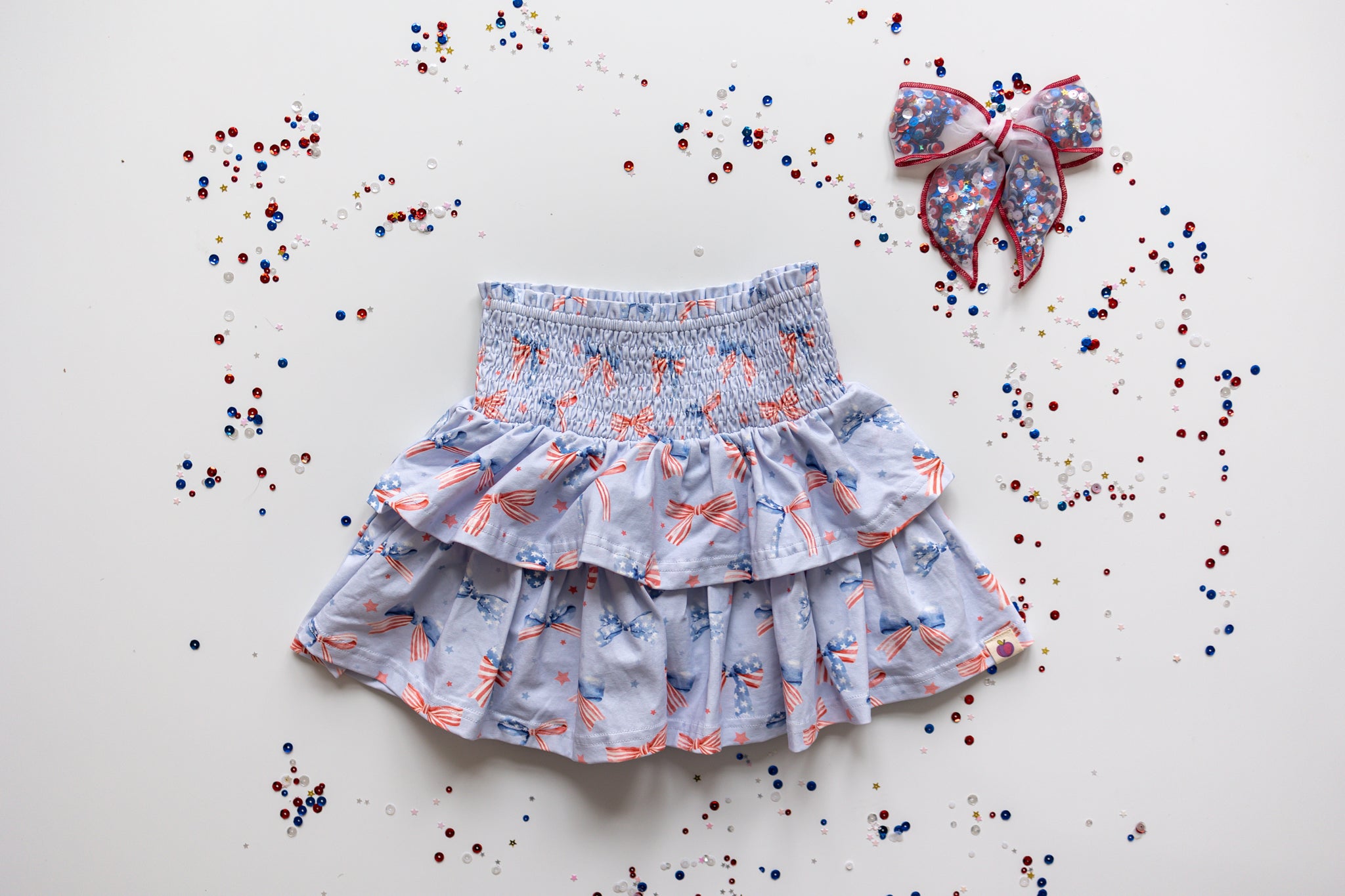 Blair Layer Skirt - Red White & Bow (Pre-Order)