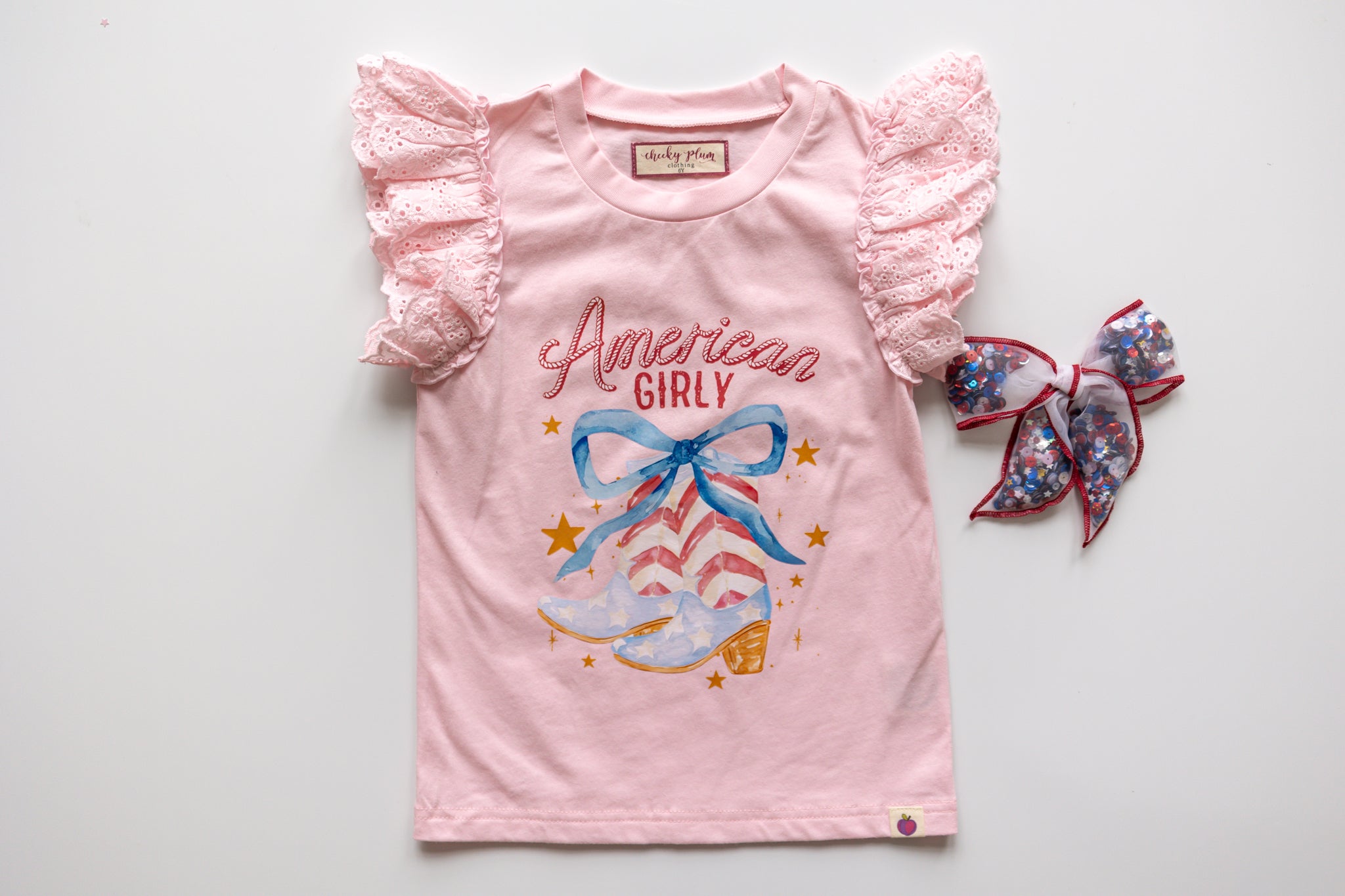 Vintage Eyelet Tee - American Girly