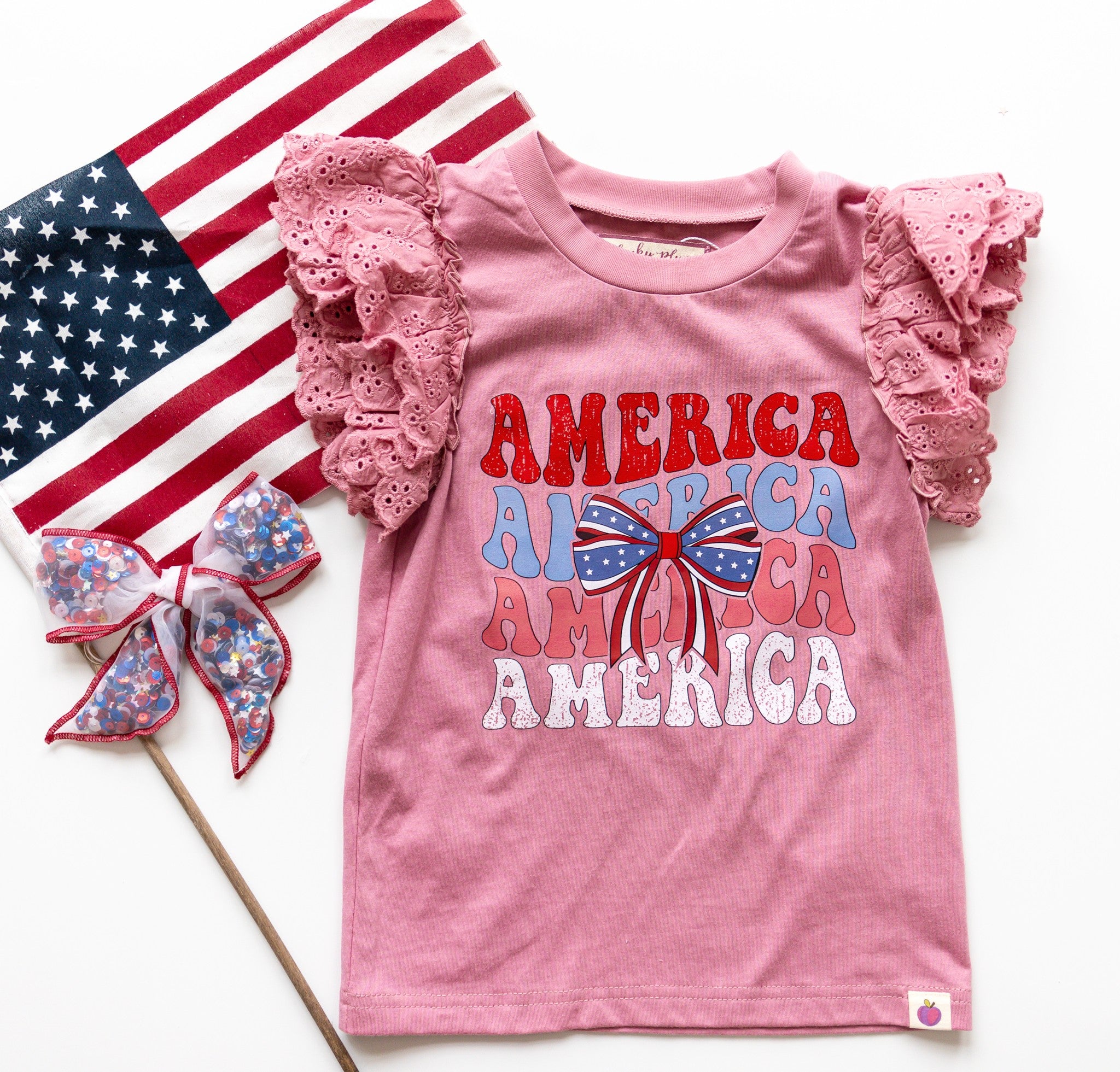 Vintage Eyelet Tee - Heart of America (Pre-Order)