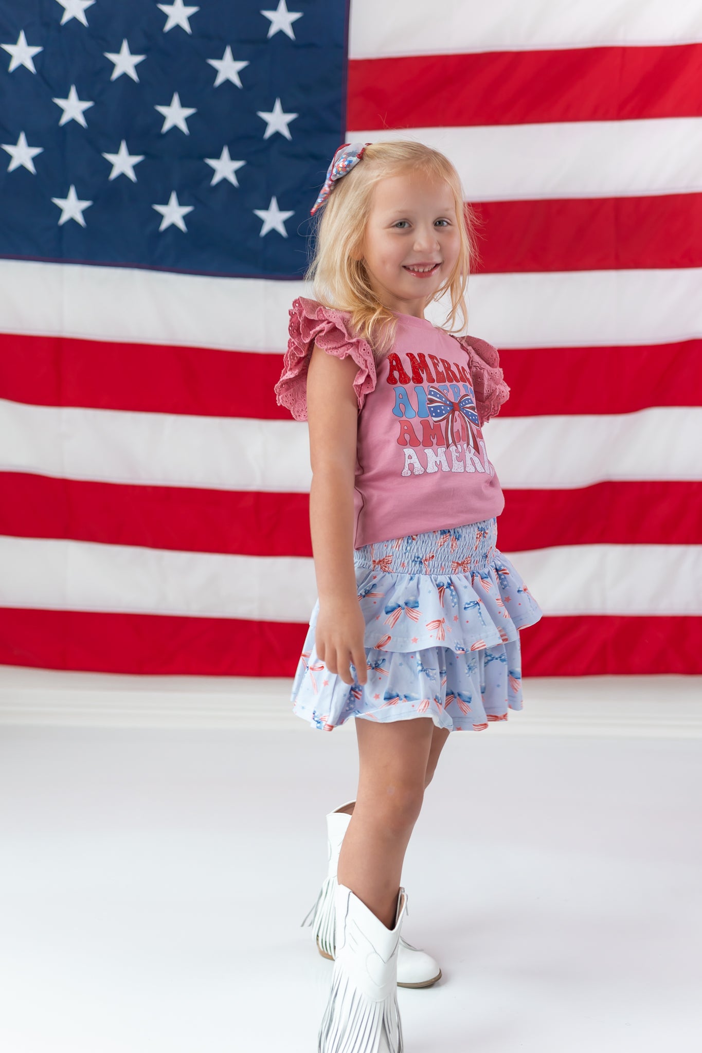 Blair Layer Skirt - Red White & Bow (Pre-Order)