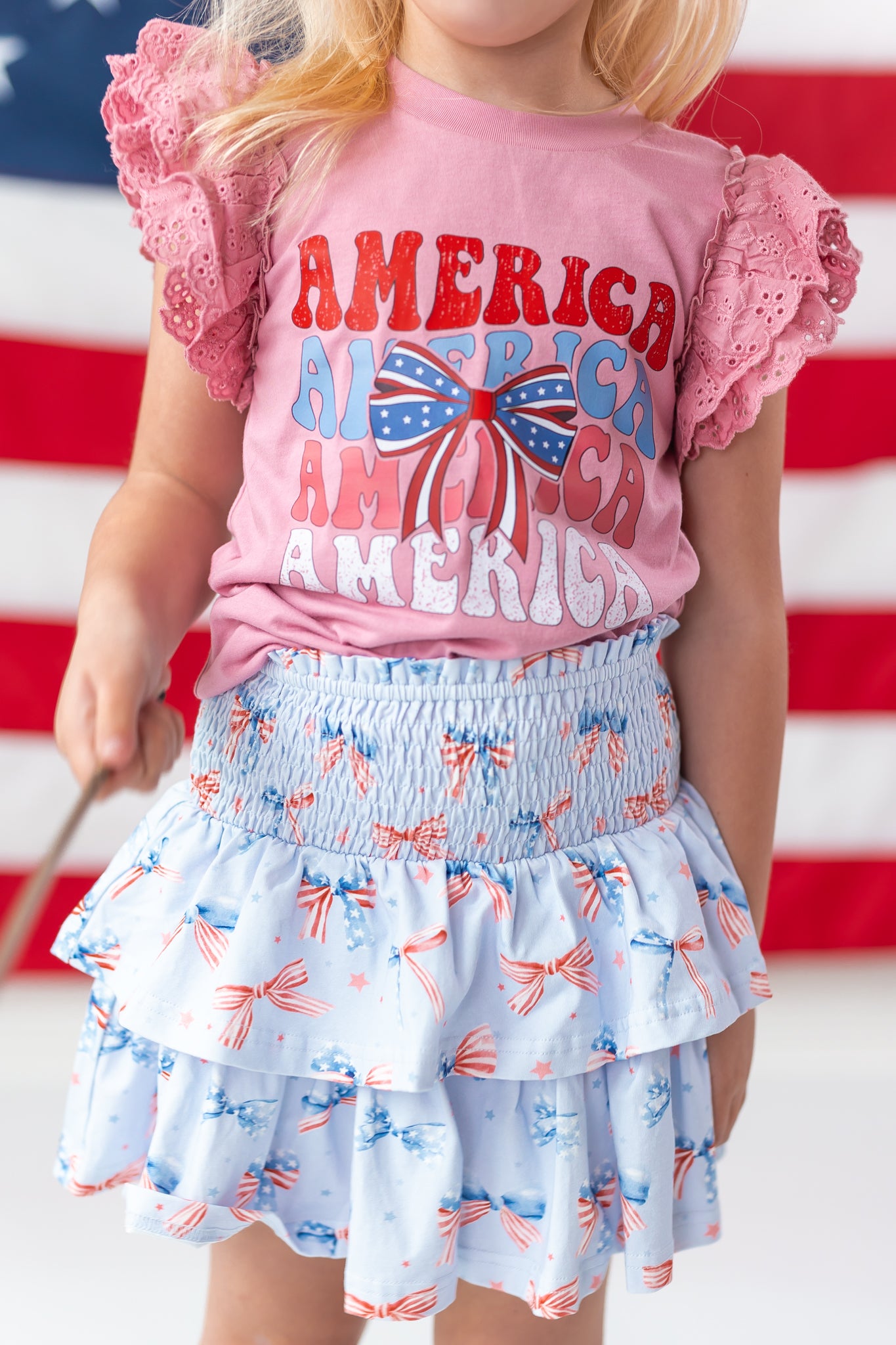 Vintage Eyelet Tee - Heart of America