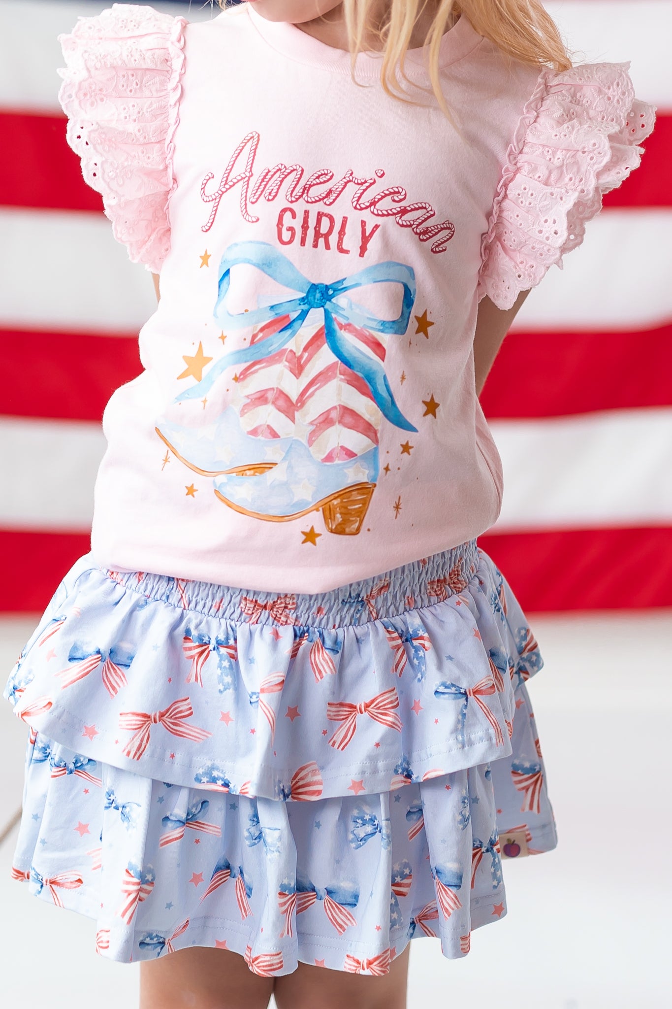Blair Layer Skirt - Red White & Bow (Pre-Order)