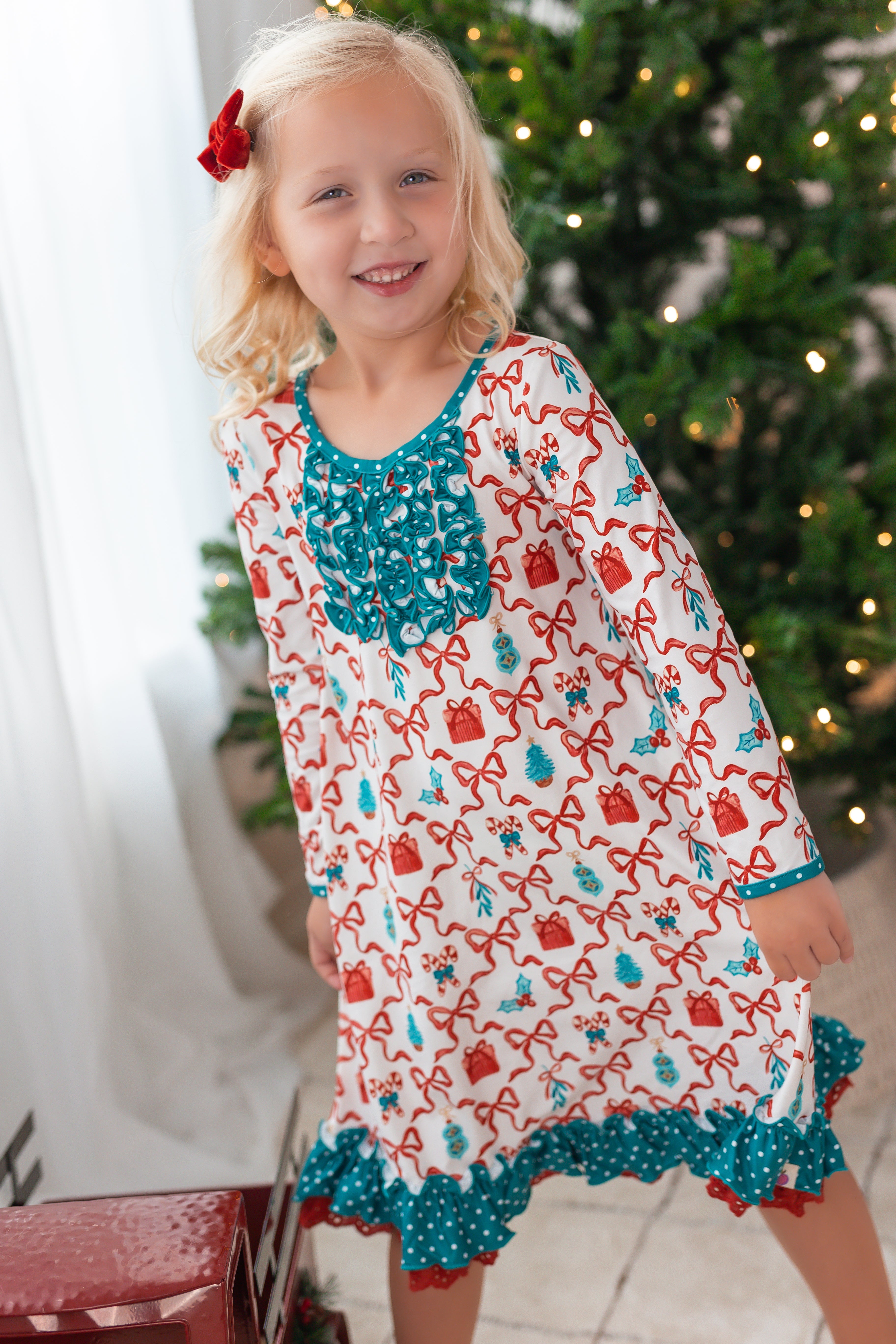 Loungewear Gown - Trellis Tidings