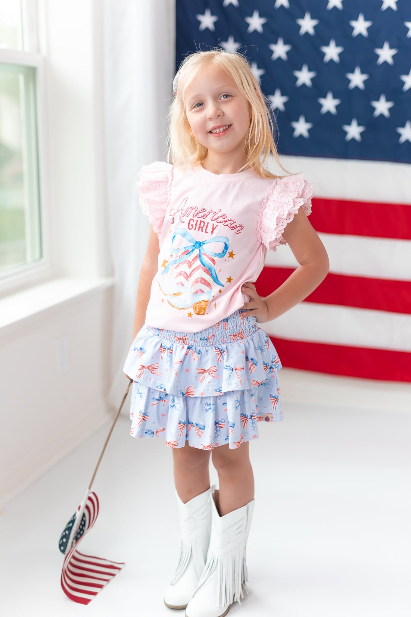 Blair Layer Skirt - Red White & Bow (Pre-Order)