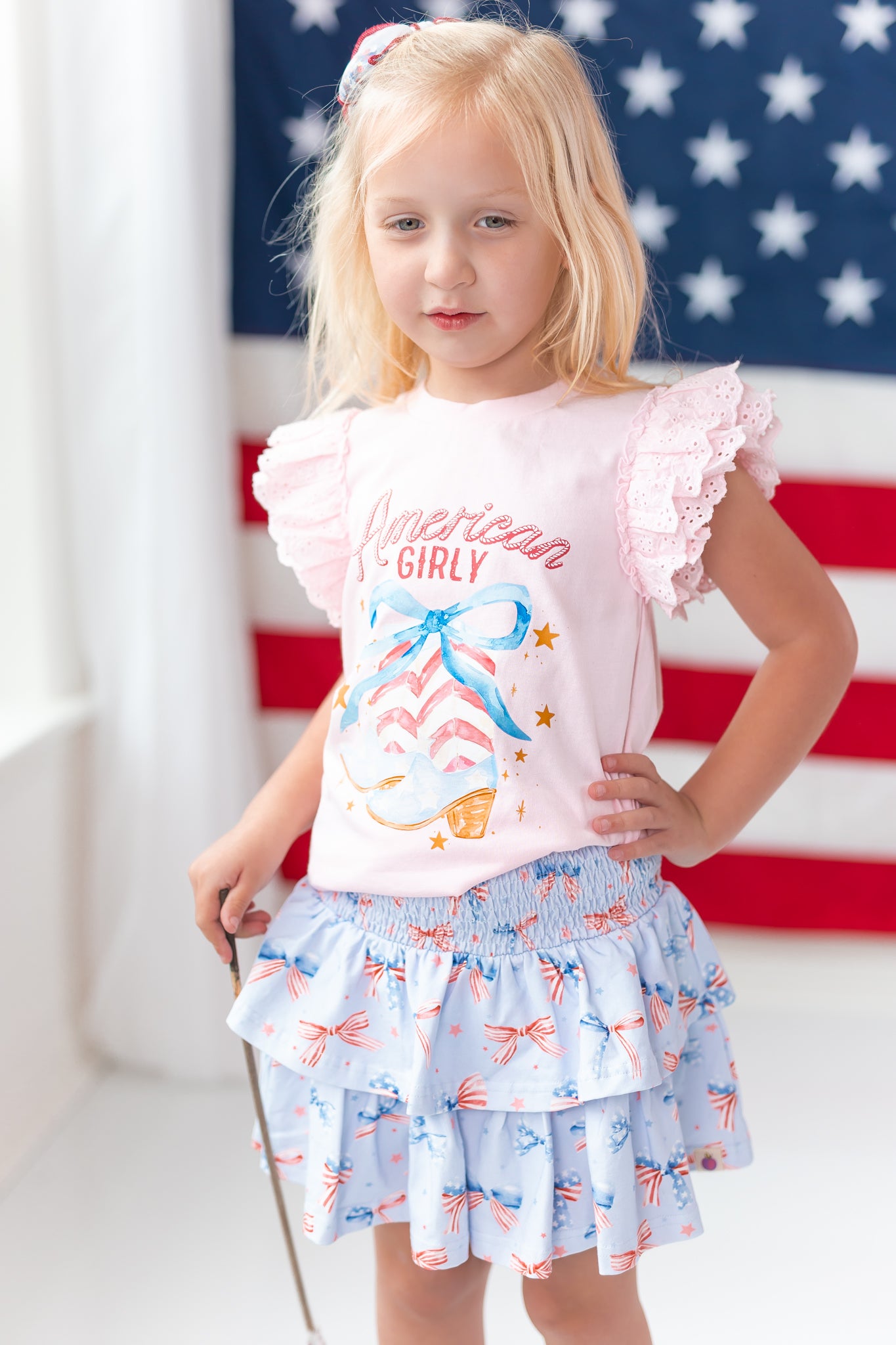 Vintage Eyelet Tee - American Girly