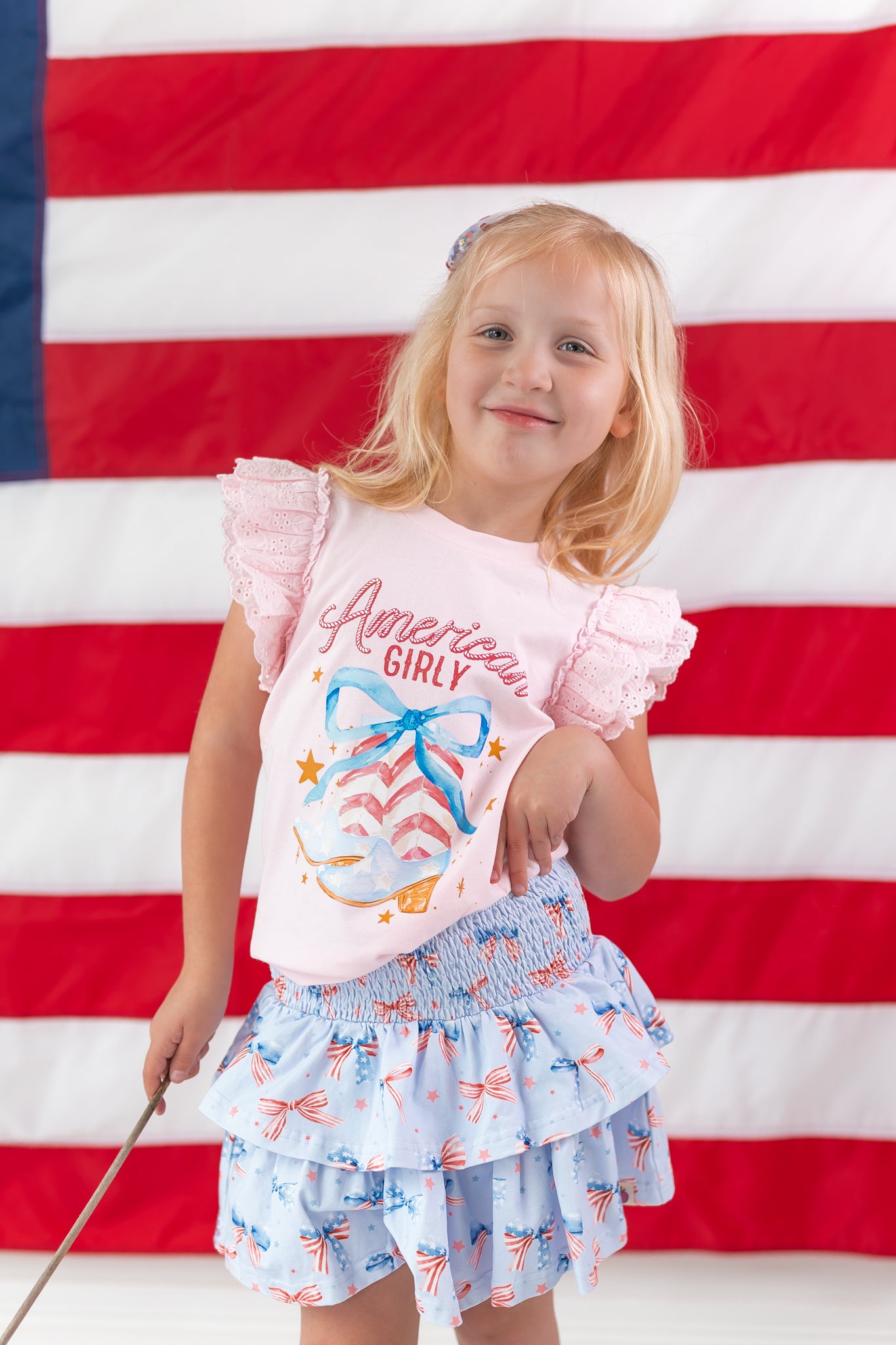 Blair Layer Skirt - Red White & Bow (Pre-Order)
