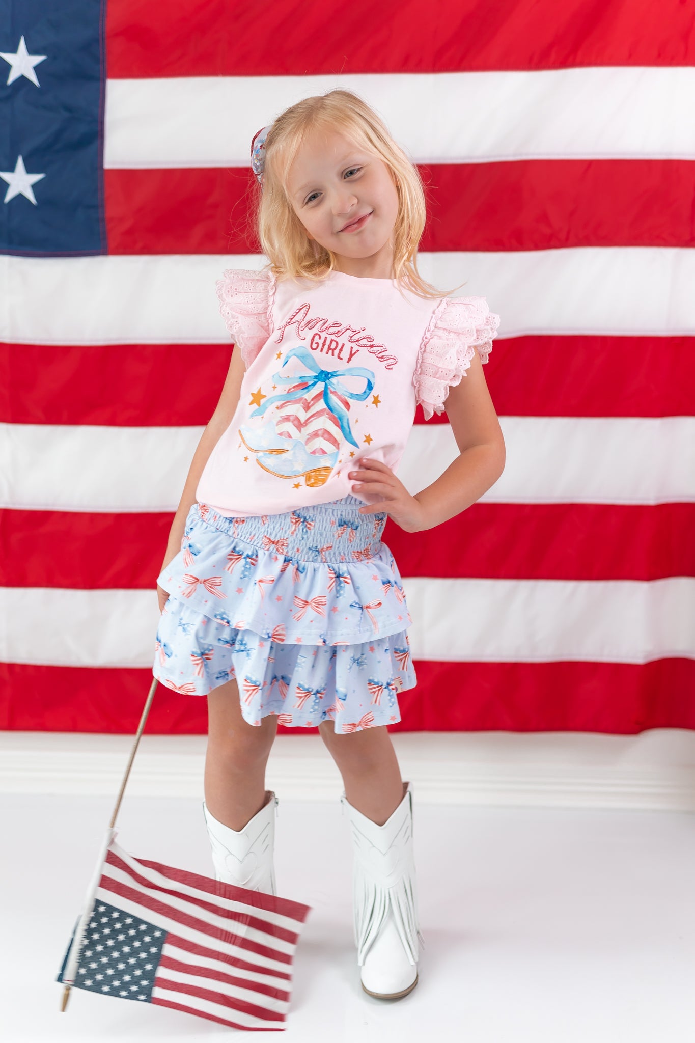 Vintage Eyelet Tee - American Girly