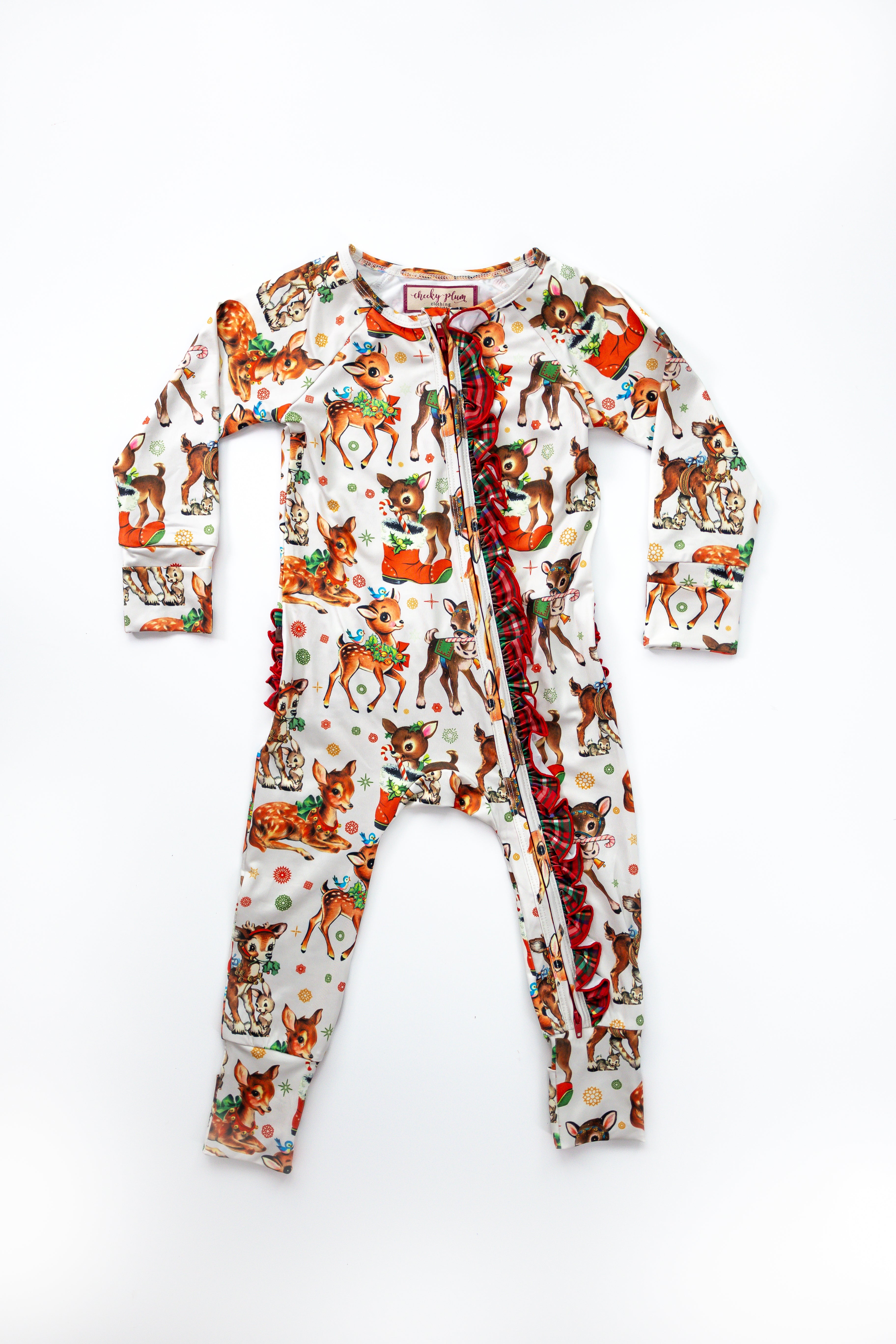 Zipper Loungewear - Retro Reindeer Charm