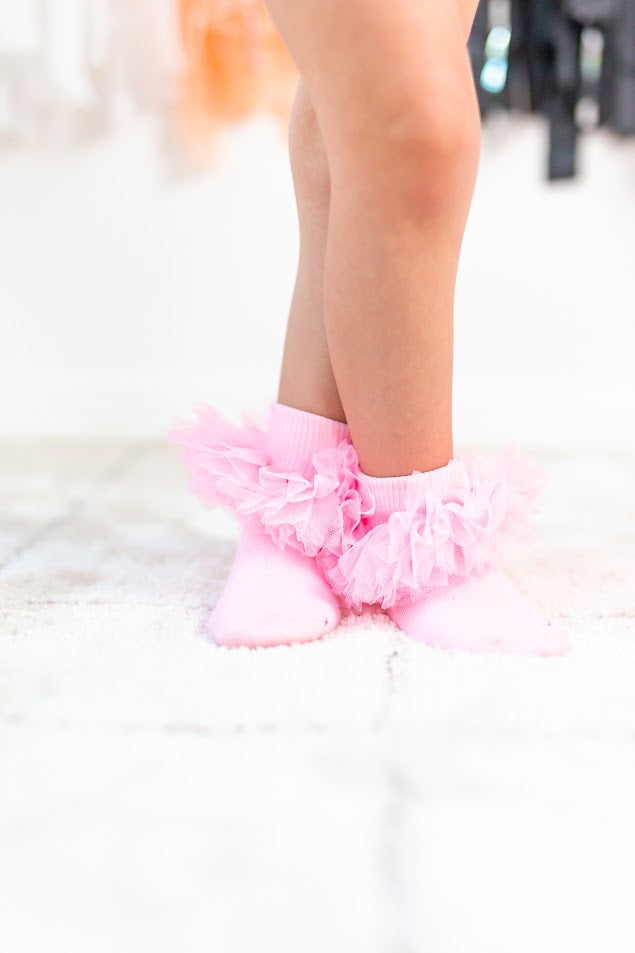 Girls Tutu Socks - Pink