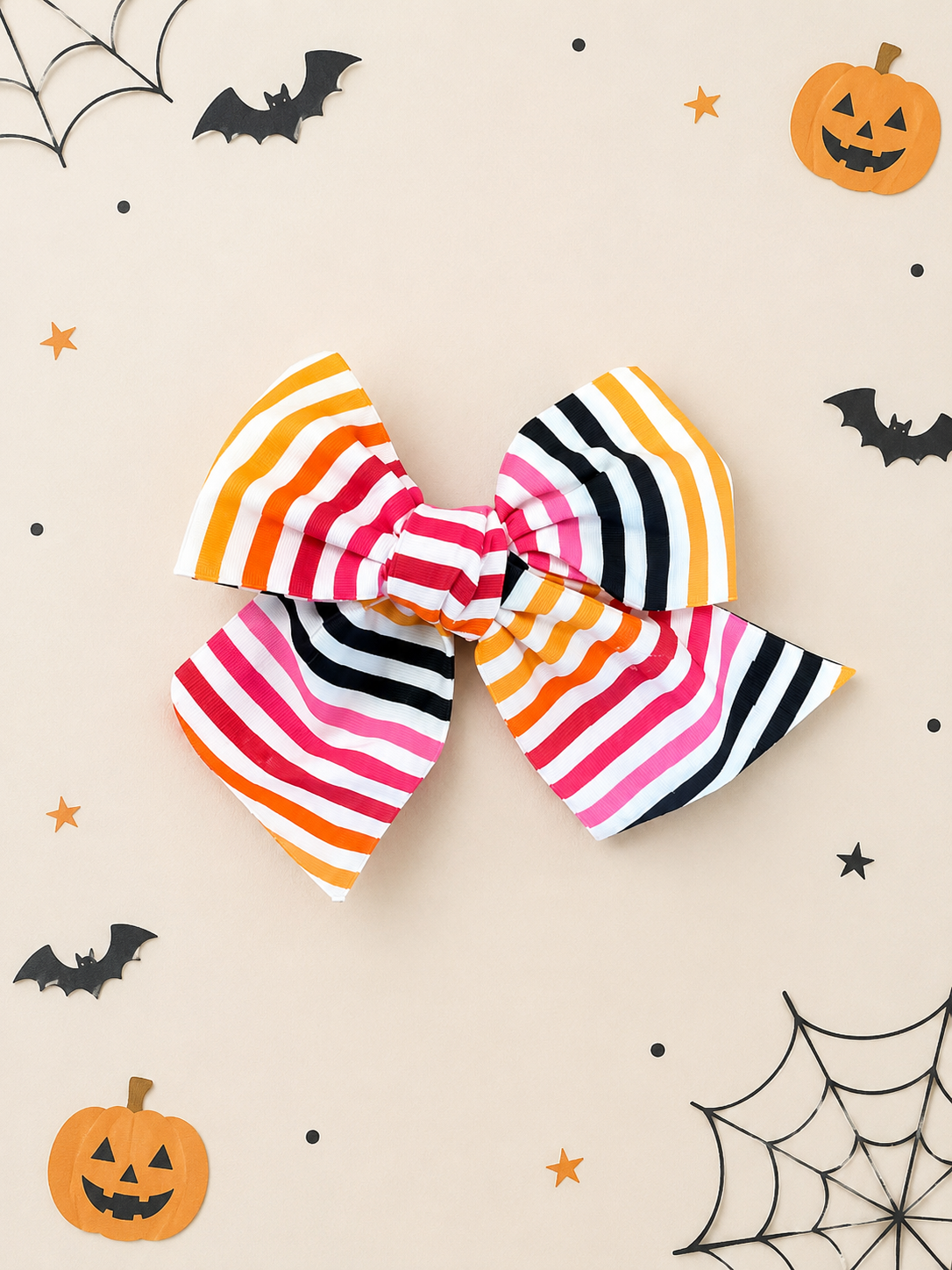 Spooktacular Stripes Hair Bow