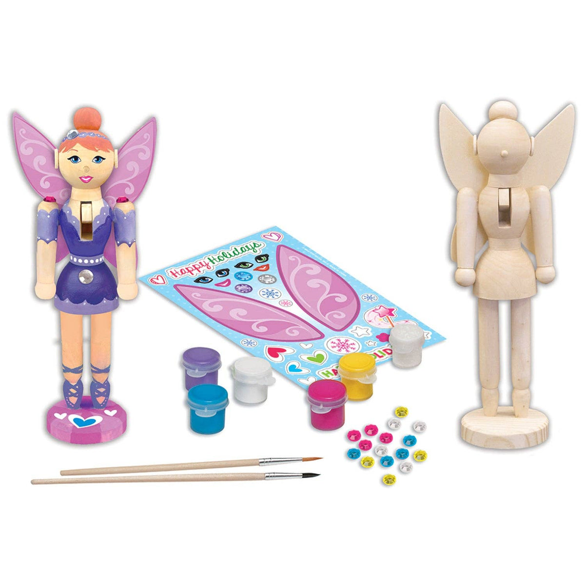 Holiday Craft Kit - Nutcracker Sugarplum Fairy Wood Craft & Paint Kit