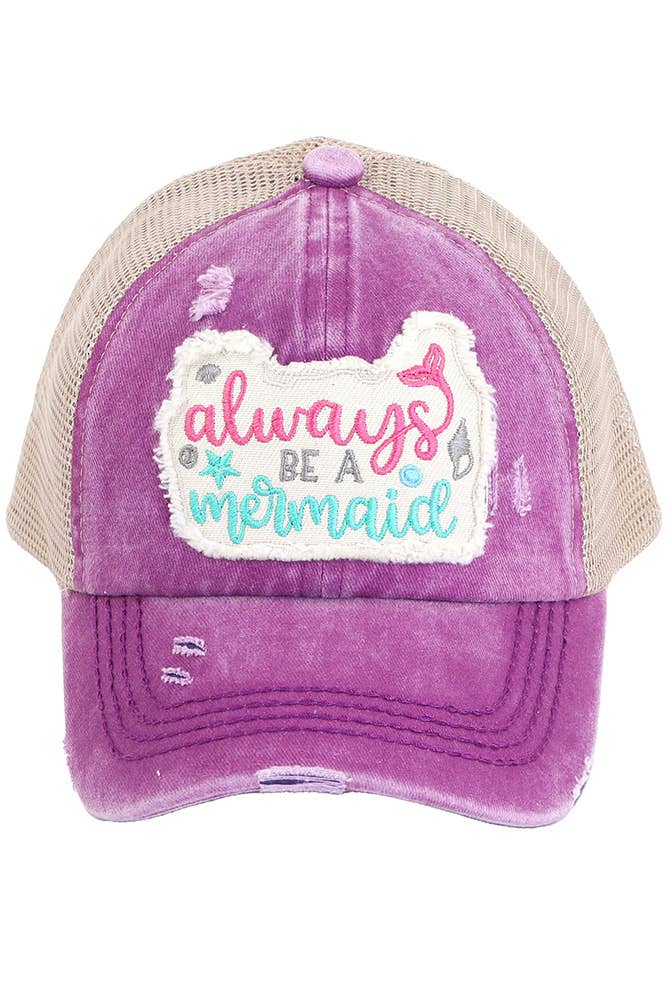 C.C Kids Patch Pony Cap | Always Be A Mermaid (Grape)