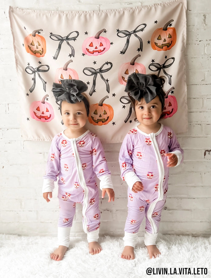 Coquette Pumpkins & Bows Banner 36 X 26"