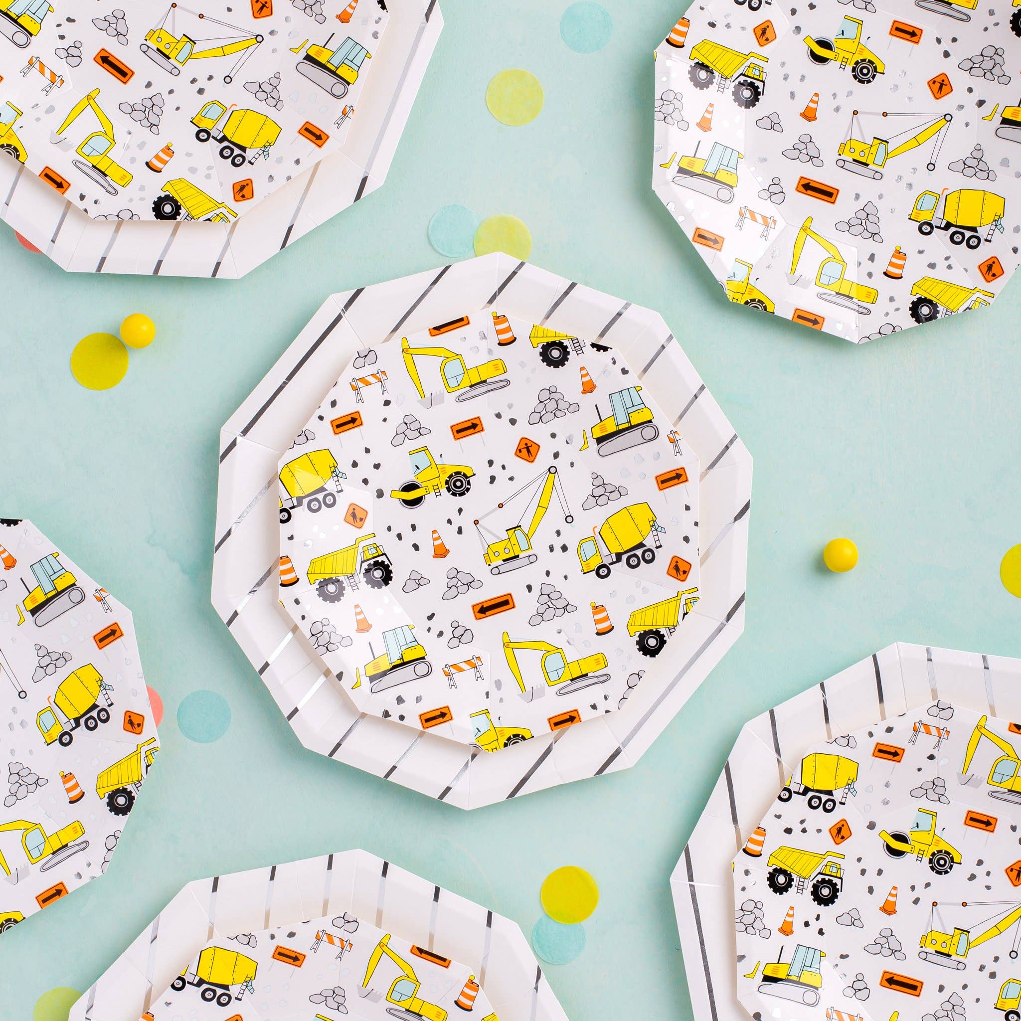 Under Construction Dessert Plates - 8 PK