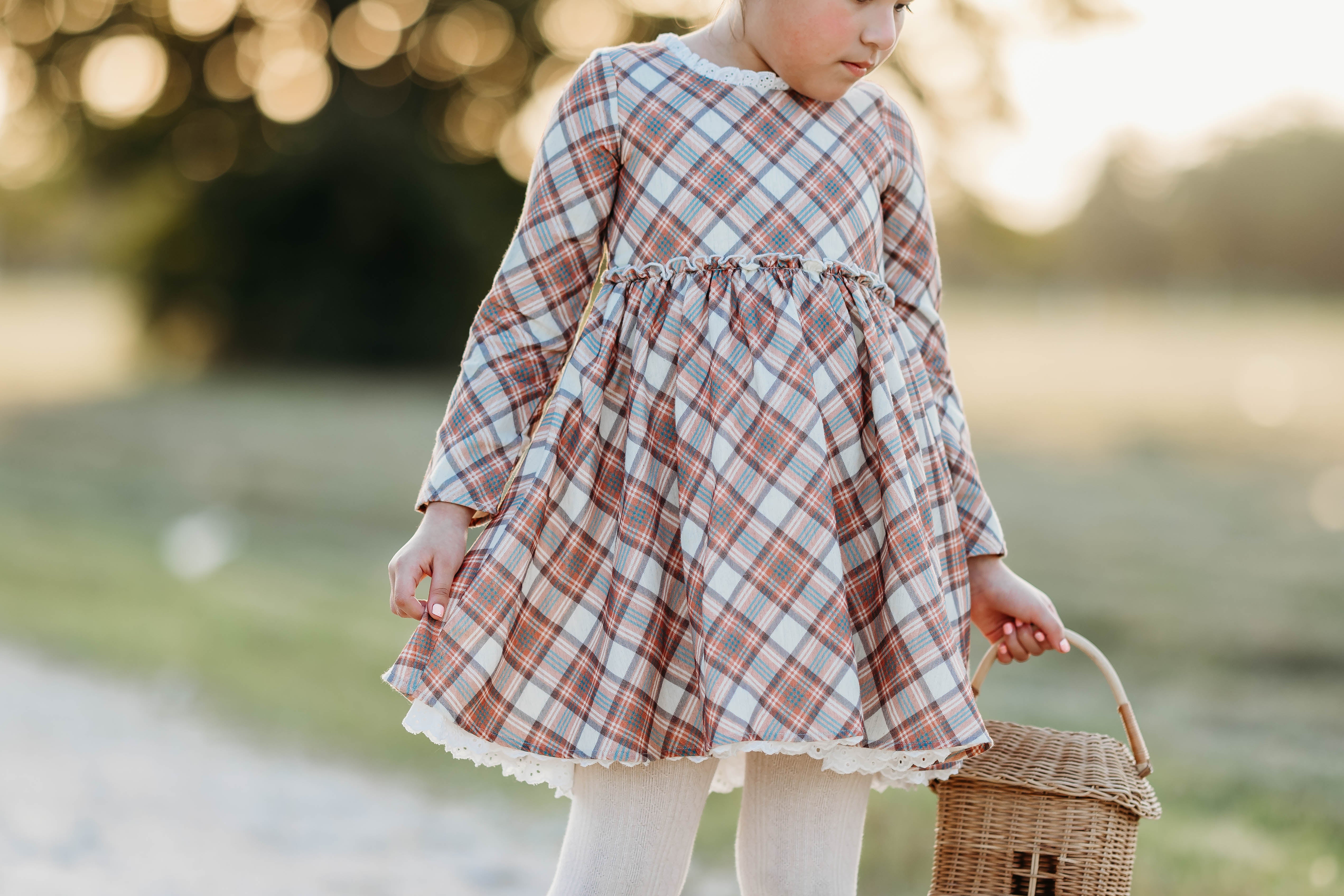 Penelope Flannel Dress - Whispers Of Fall