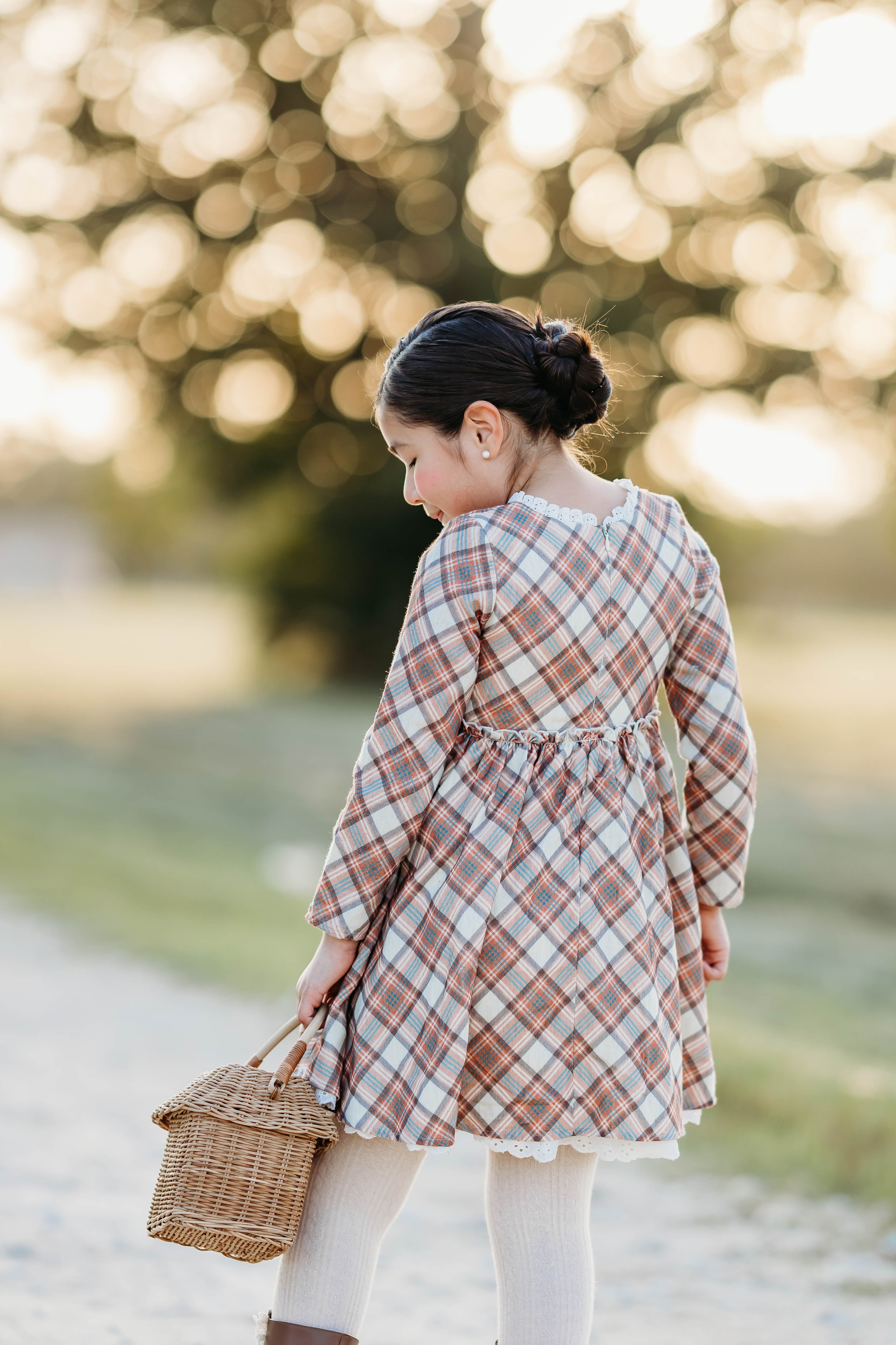 Penelope Flannel Dress - Whispers Of Fall