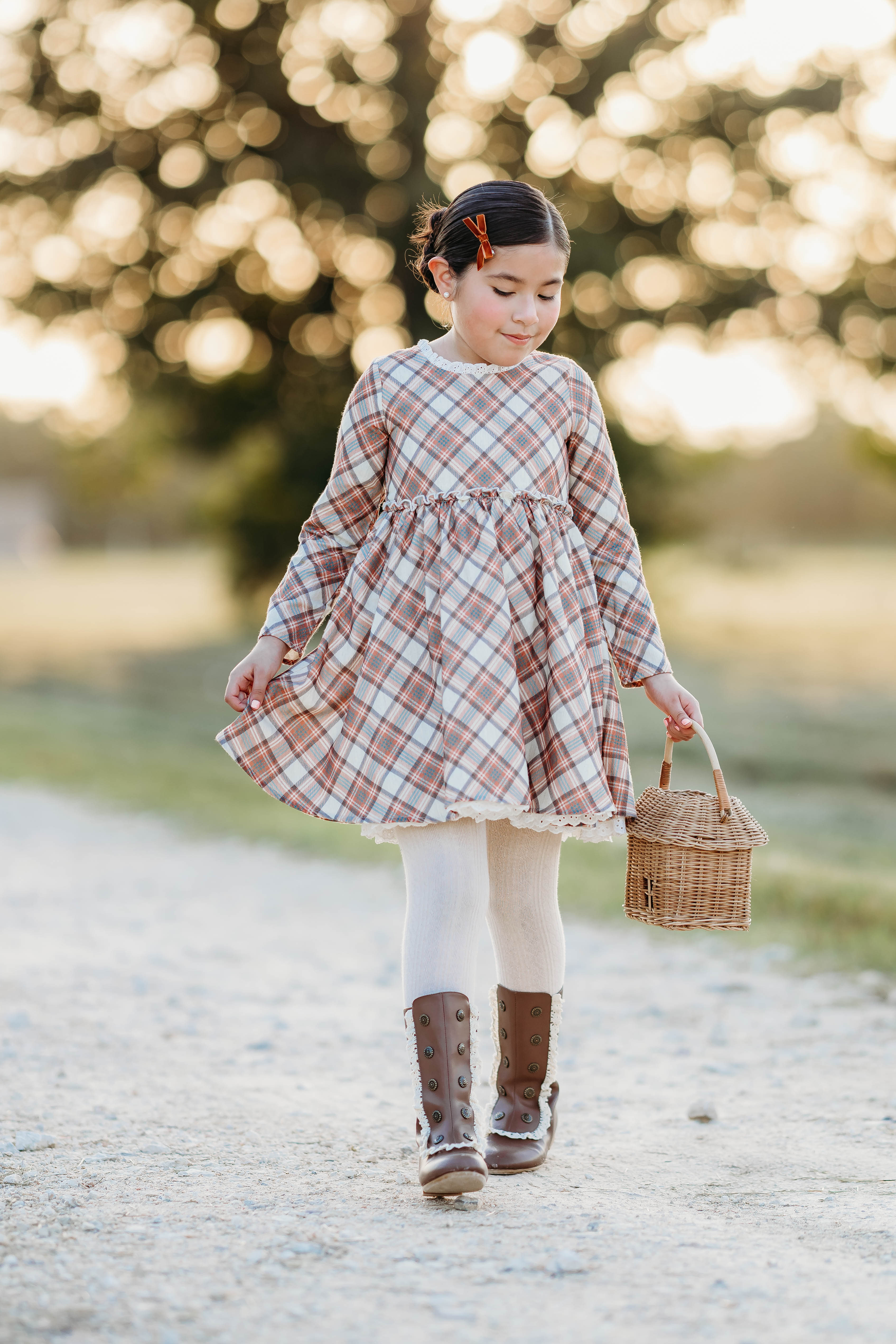 Penelope Flannel Dress - Whispers Of Fall