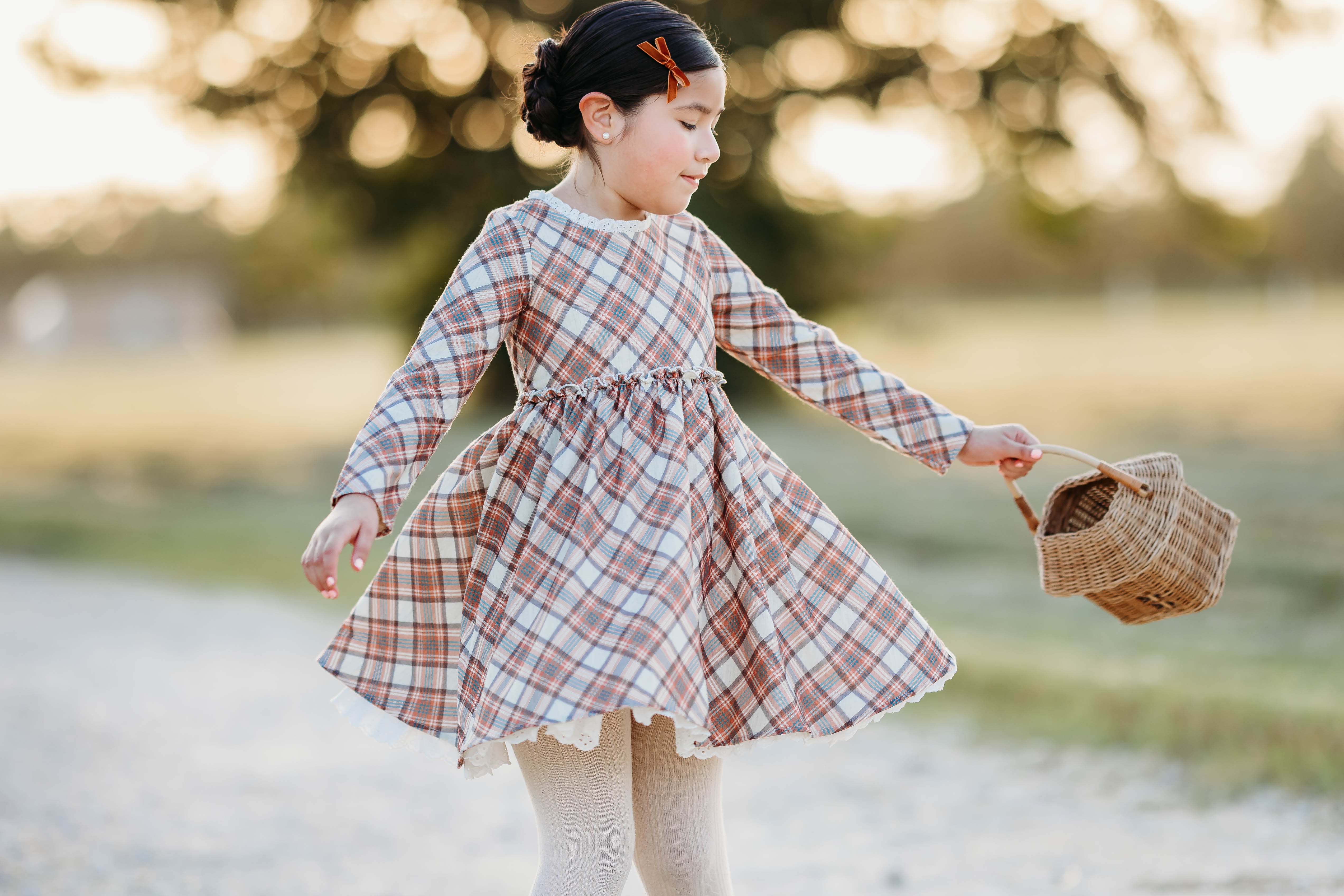Penelope Flannel Dress - Whispers Of Fall