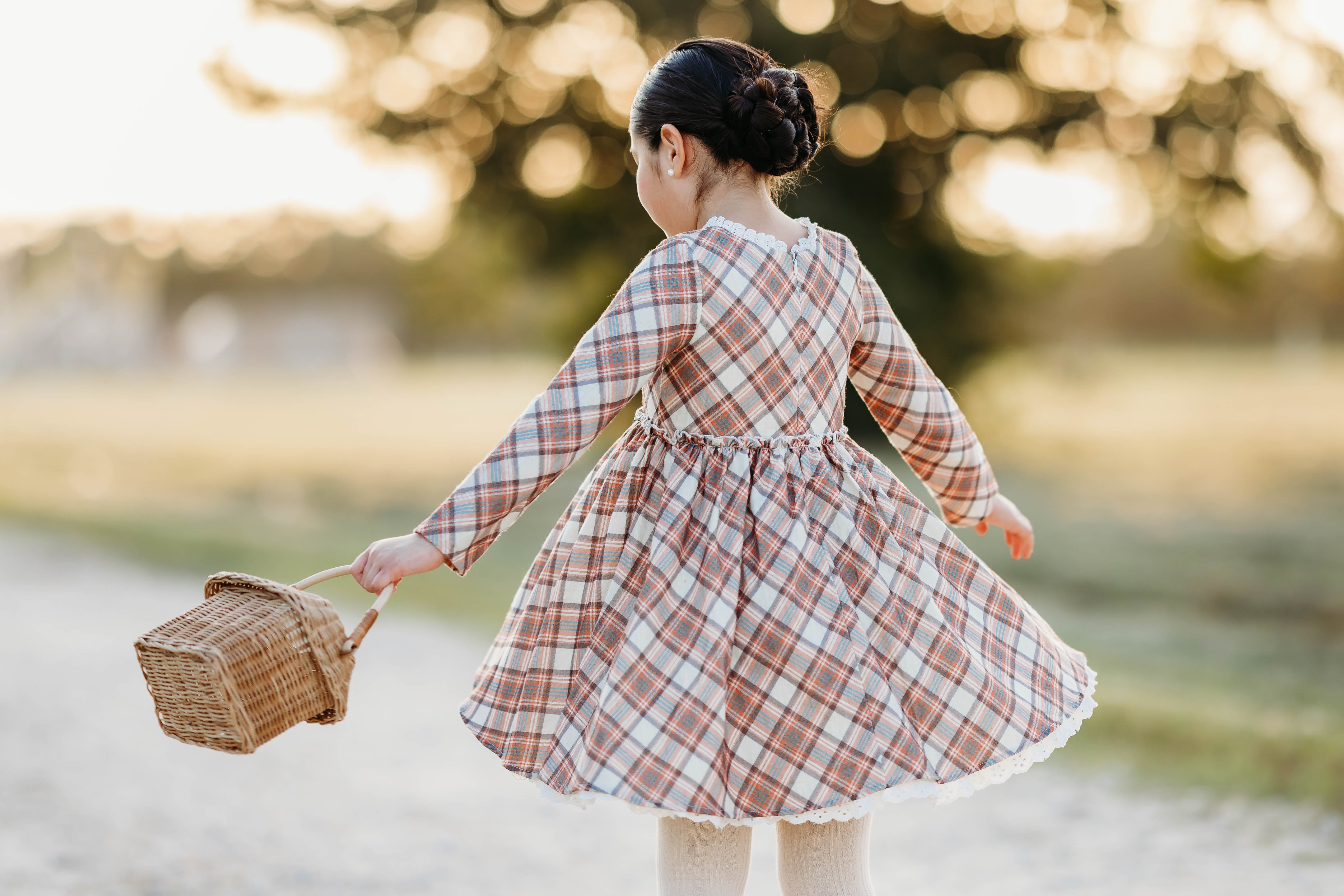 Penelope Flannel Dress - Whispers Of Fall