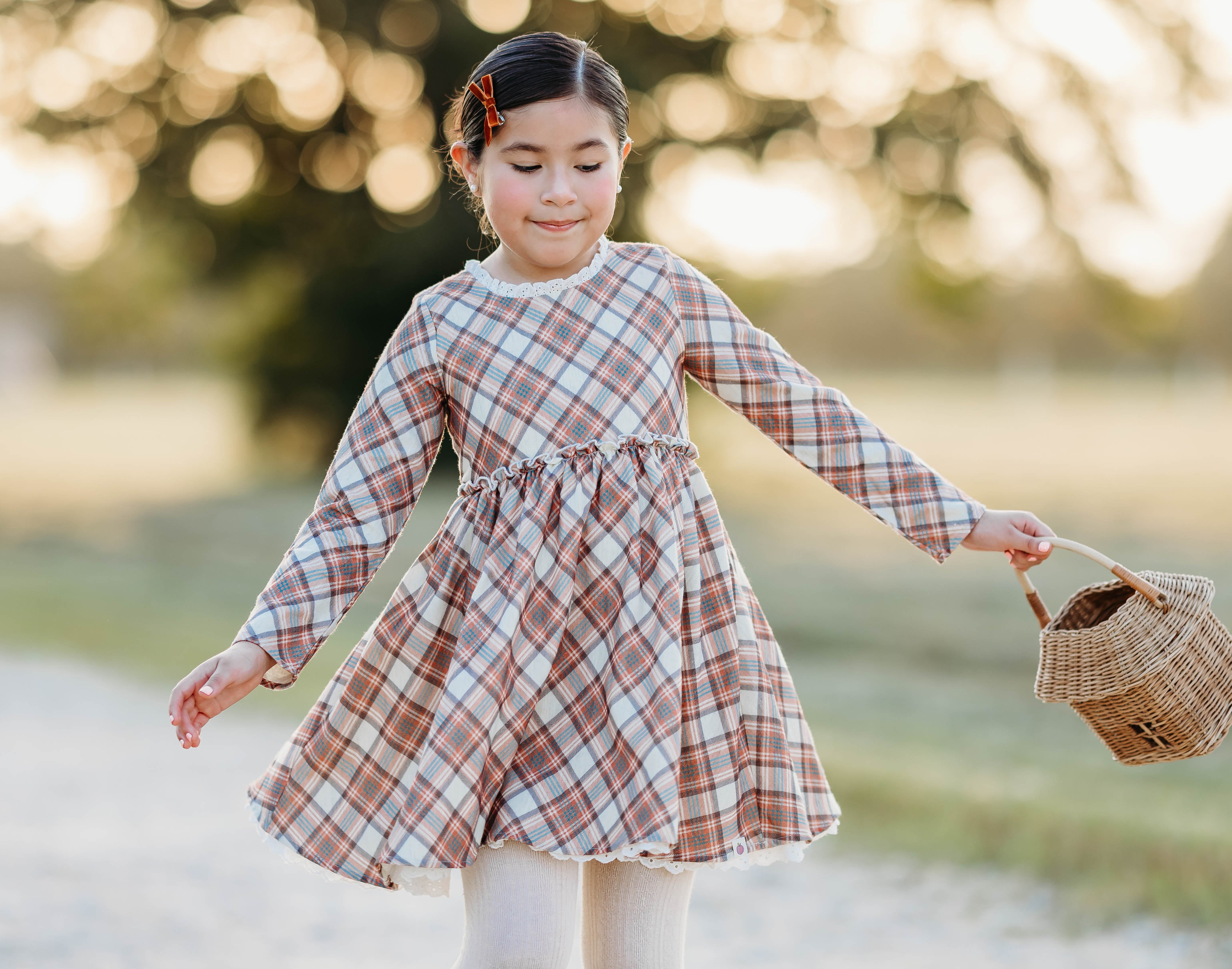 Penelope Flannel Dress - Whispers Of Fall