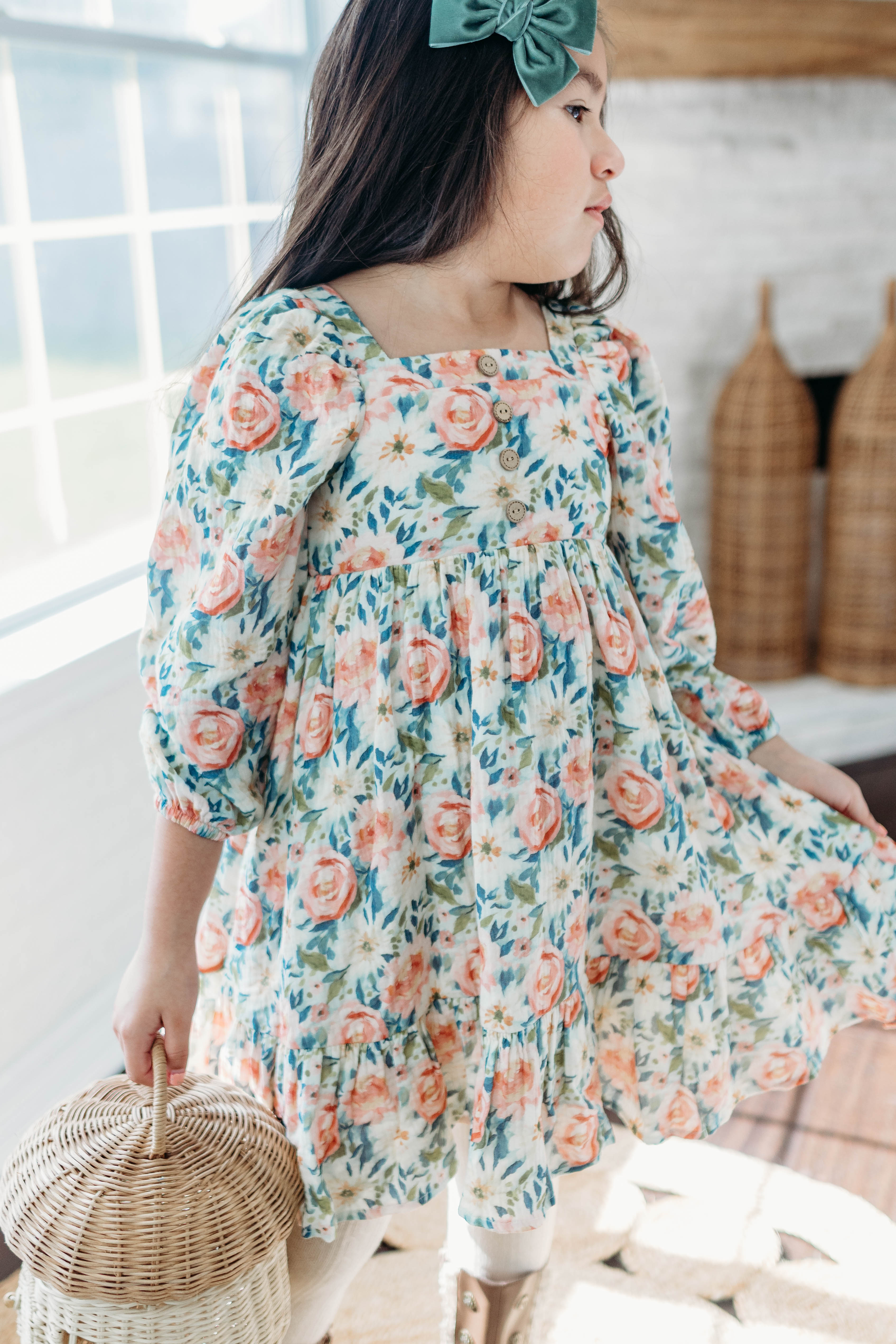 Puff Sleeve Gauze Dress - Coral Creek (Pre-Order)