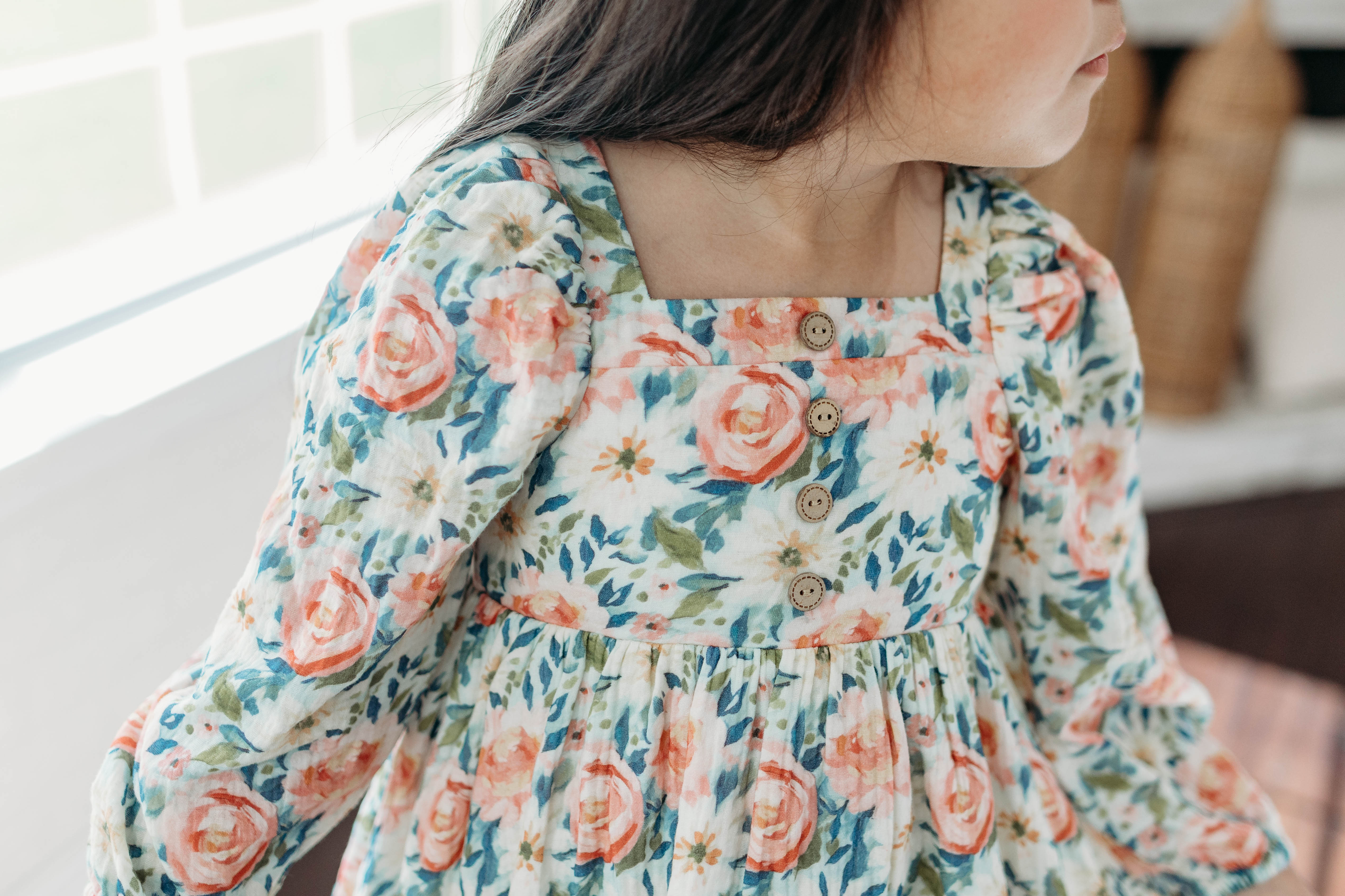 Puff Sleeve Gauze Dress - Coral Creek (Pre-Order)