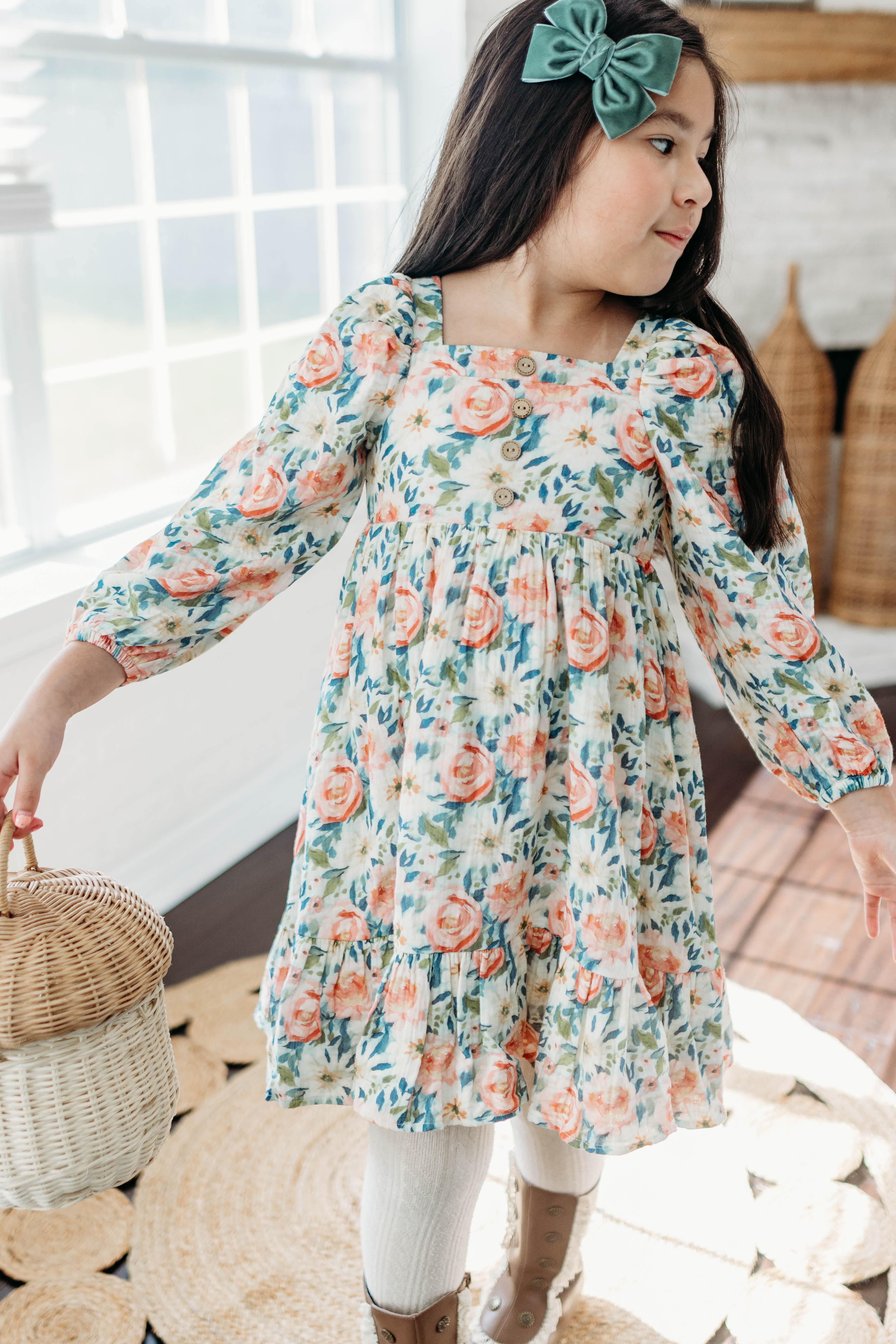 Puff Sleeve Gauze Dress - Coral Creek (Pre-Order)