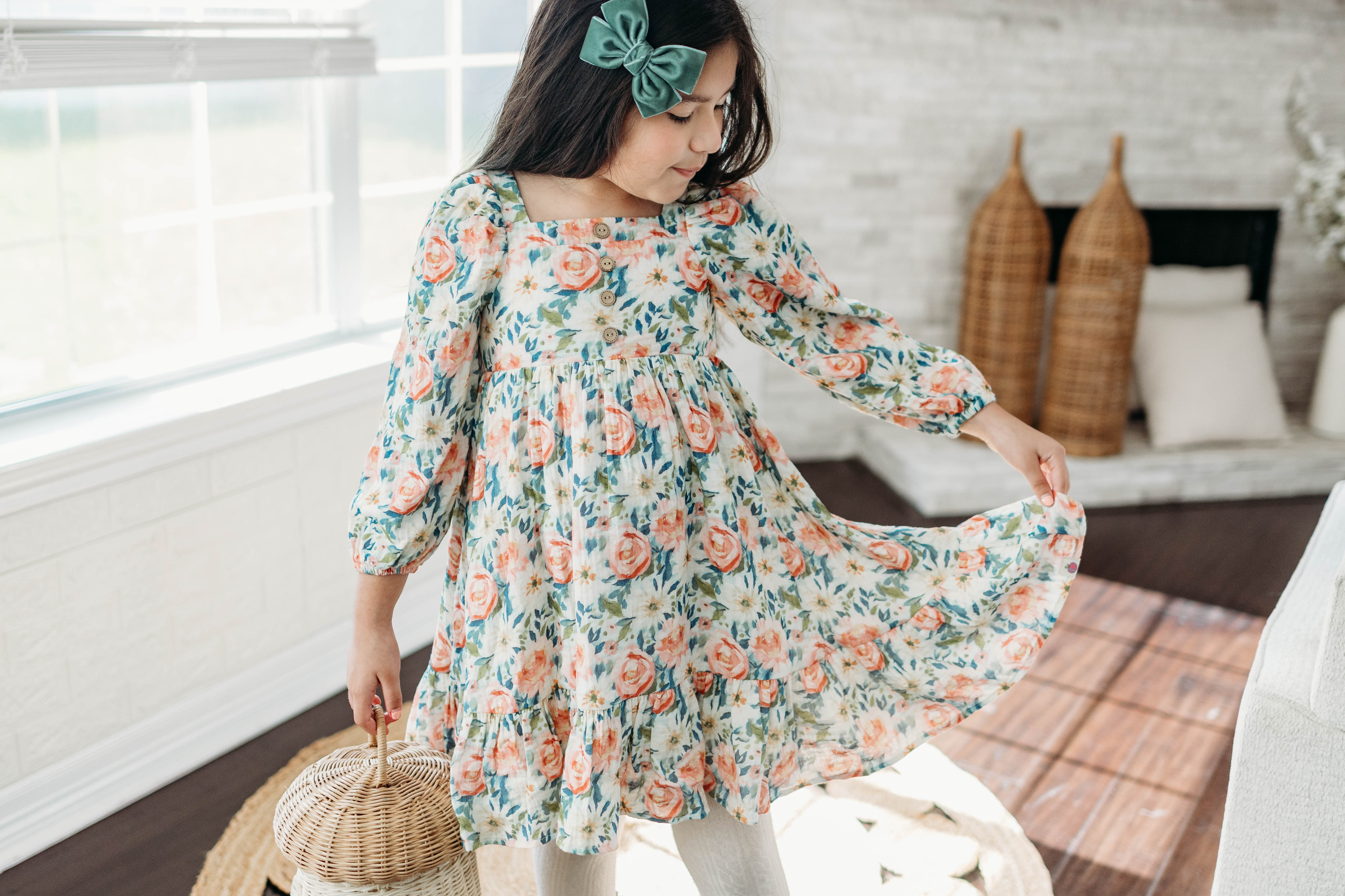 Puff Sleeve Gauze Dress - Coral Creek (Pre-Order)