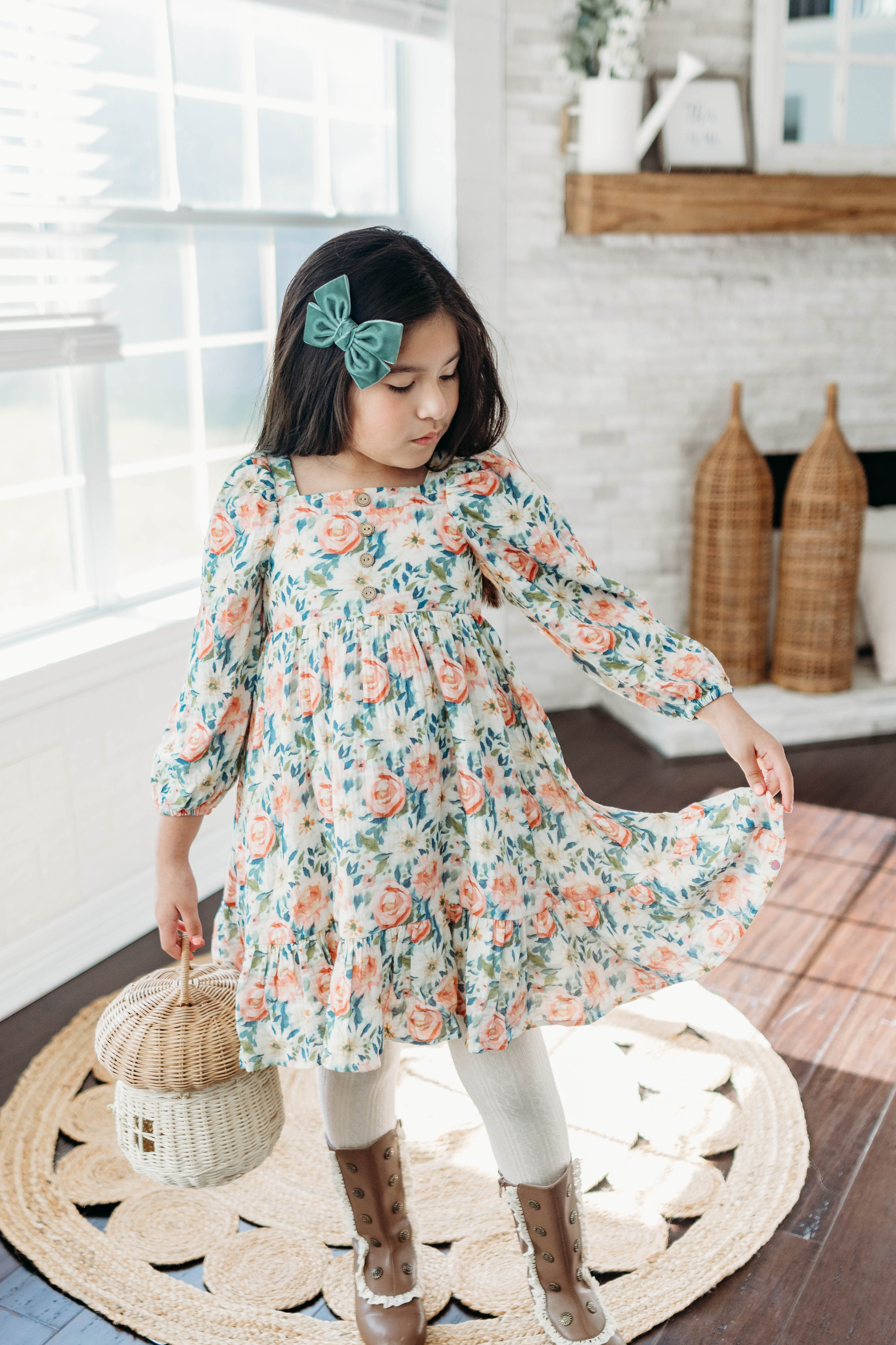 Puff Sleeve Gauze Dress - Coral Creek (Pre-Order)