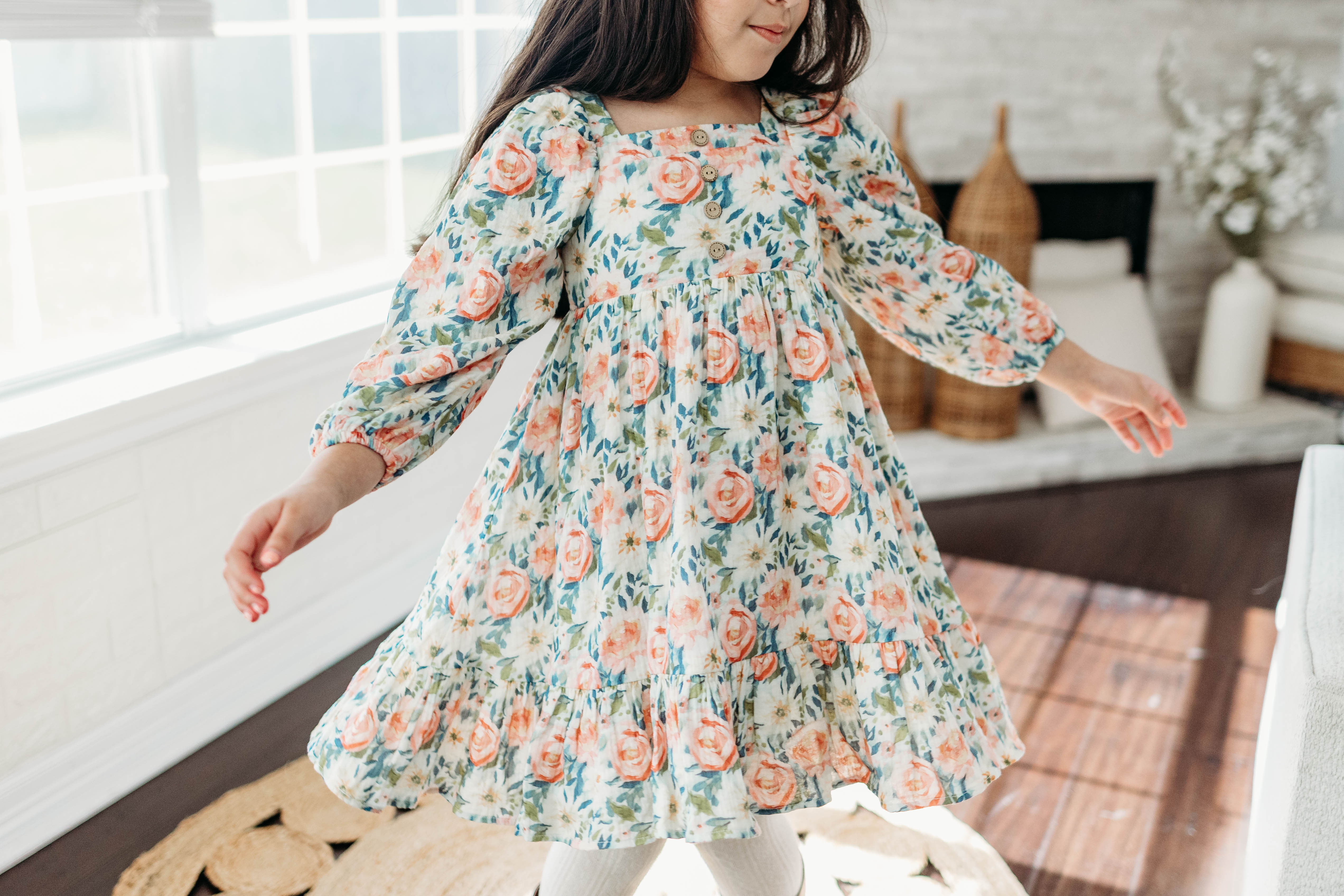 Puff Sleeve Gauze Dress - Coral Creek (Pre-Order)