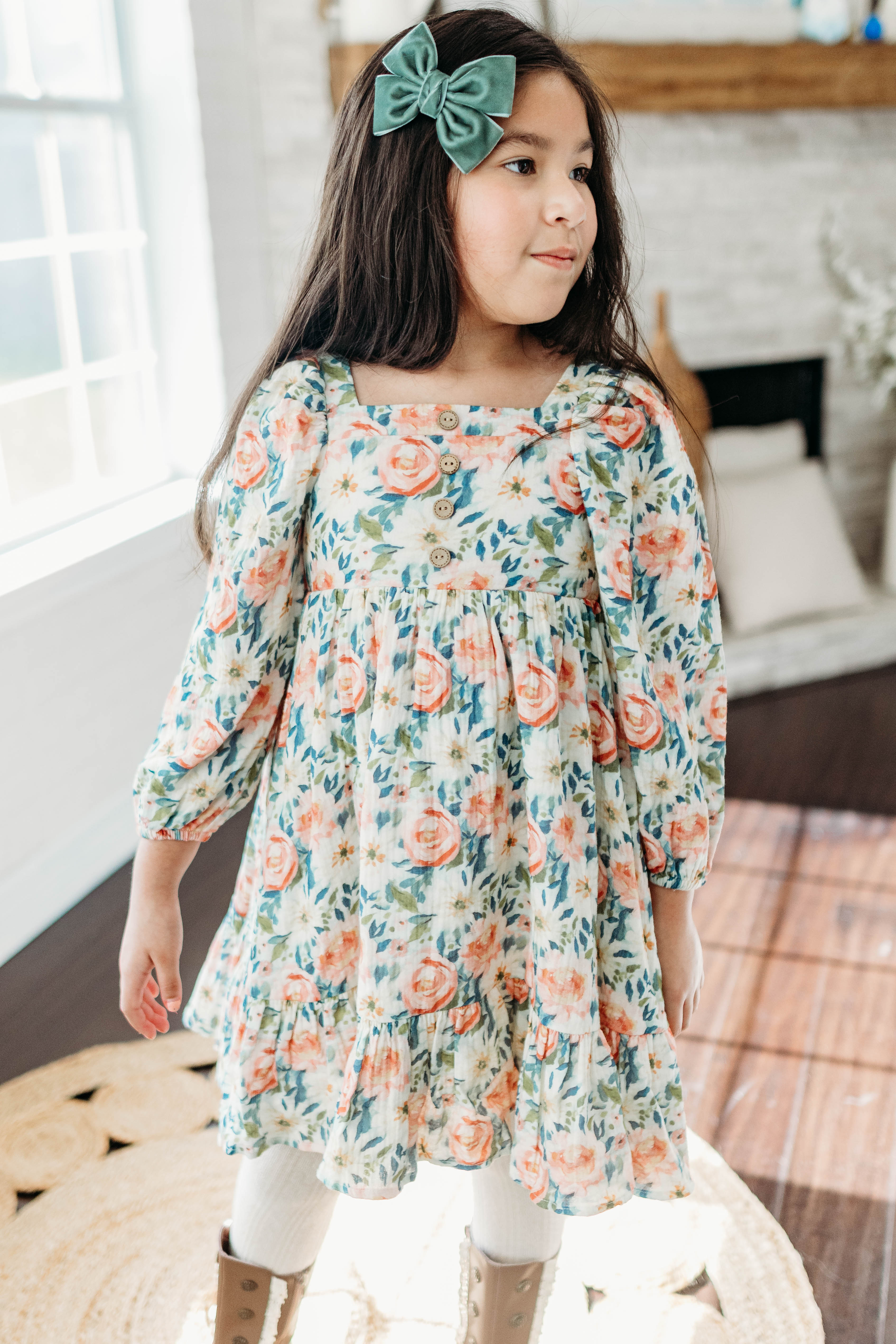 Puff Sleeve Gauze Dress - Coral Creek (Pre-Order)