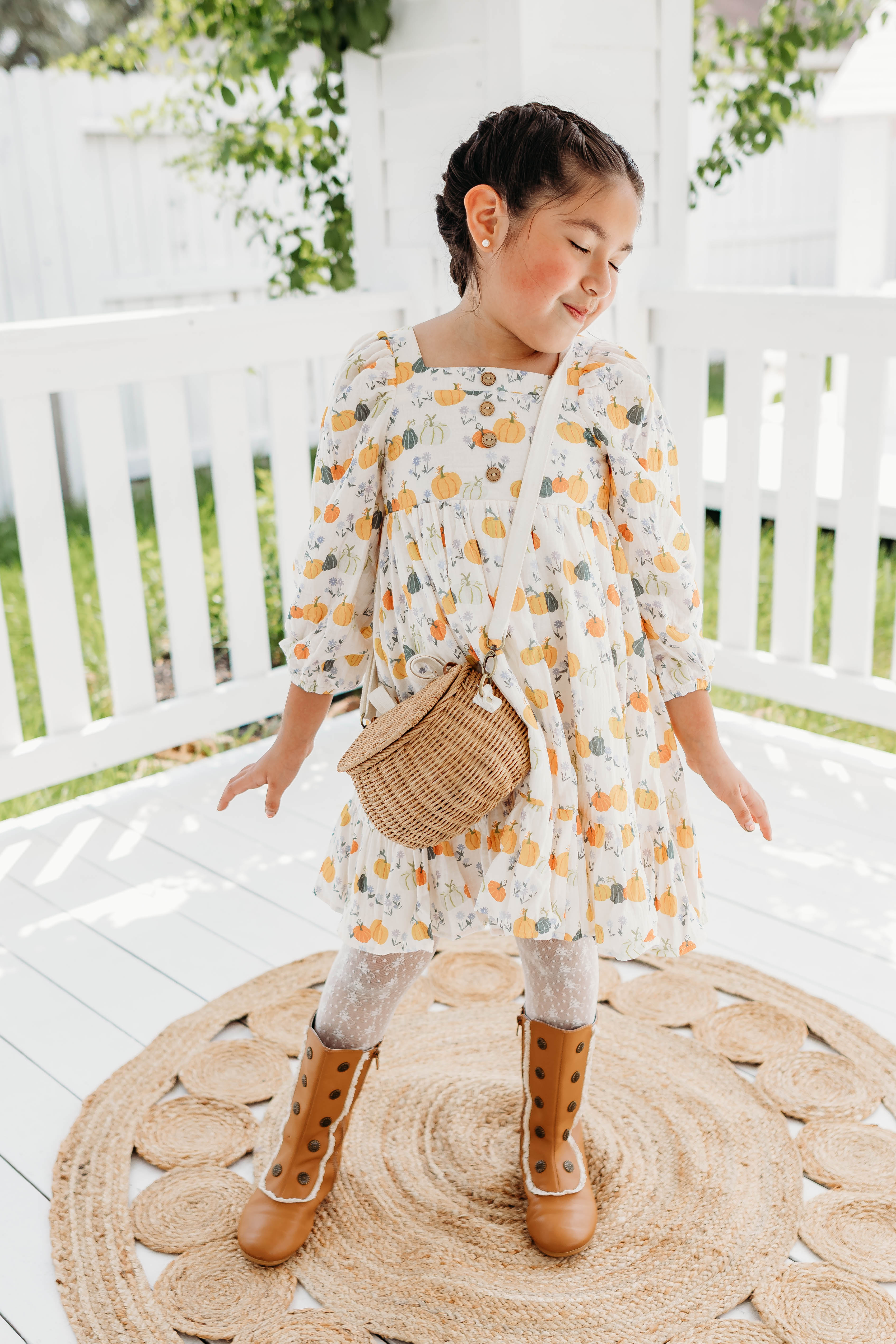 Puff Sleeve Gauze Dress - Prairie Pumpkin (Pre-Order)