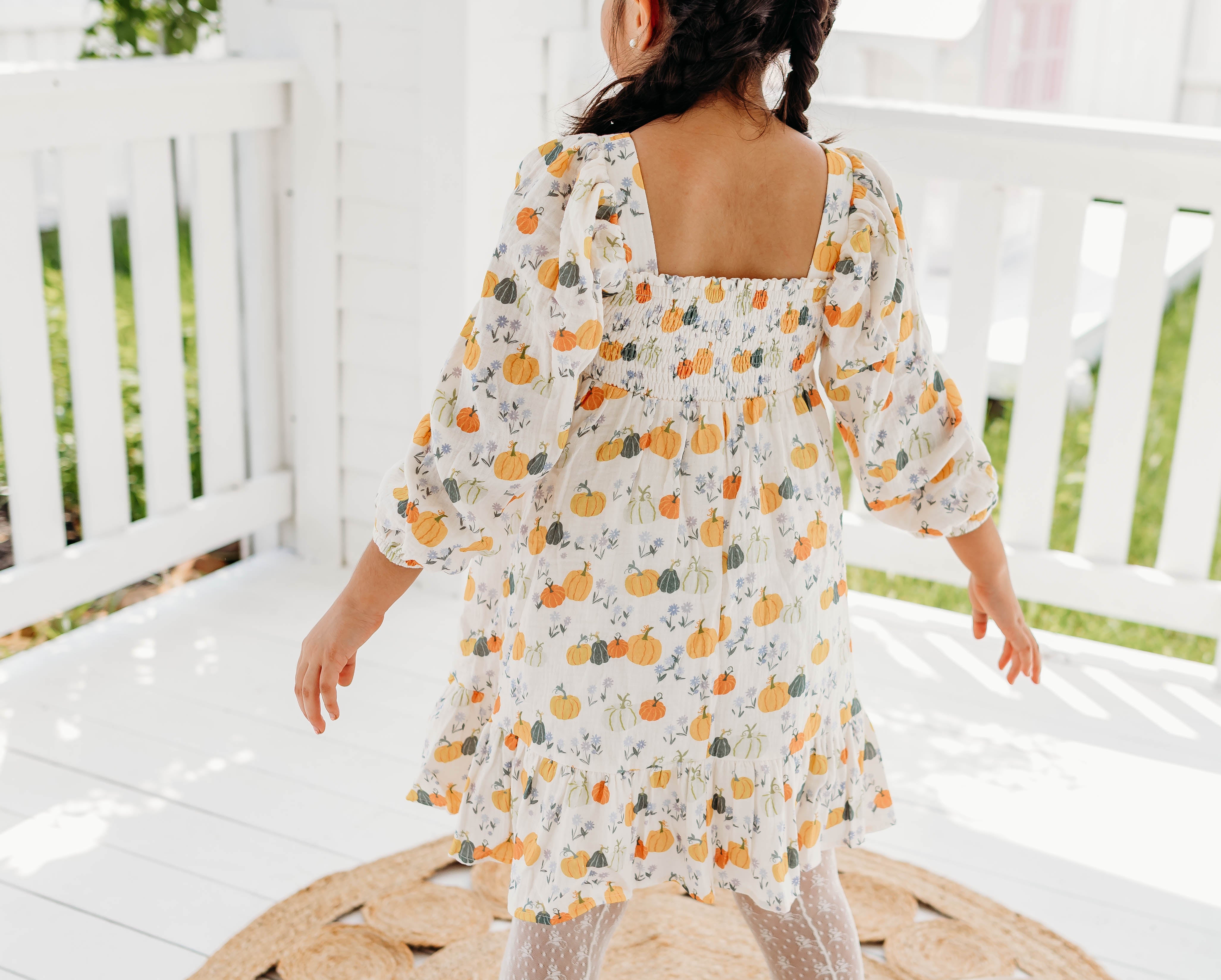 Puff Sleeve Gauze Dress - Prairie Pumpkin (Pre-Order)