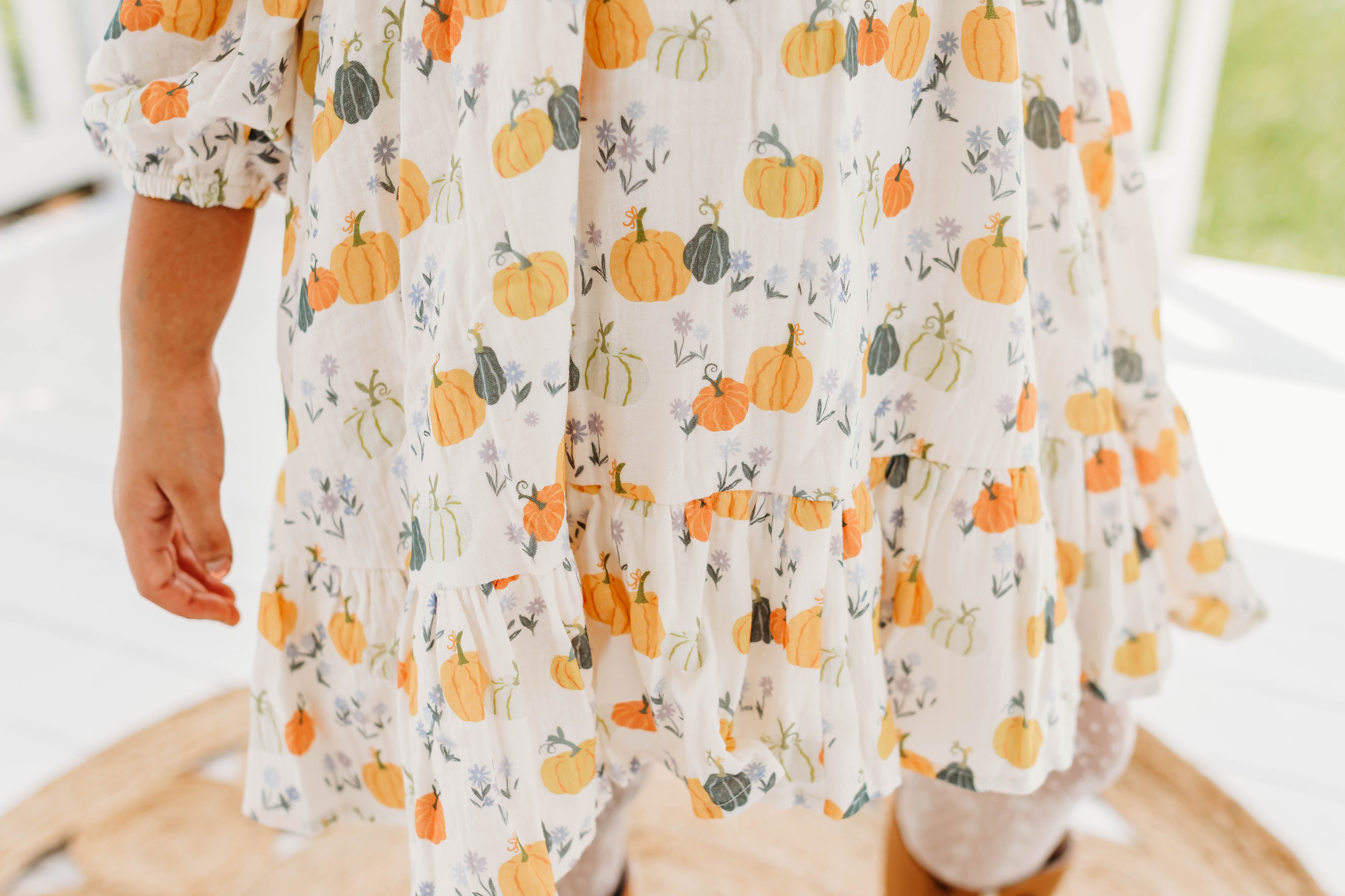 Puff Sleeve Gauze Dress - Prairie Pumpkin (Pre-Order)