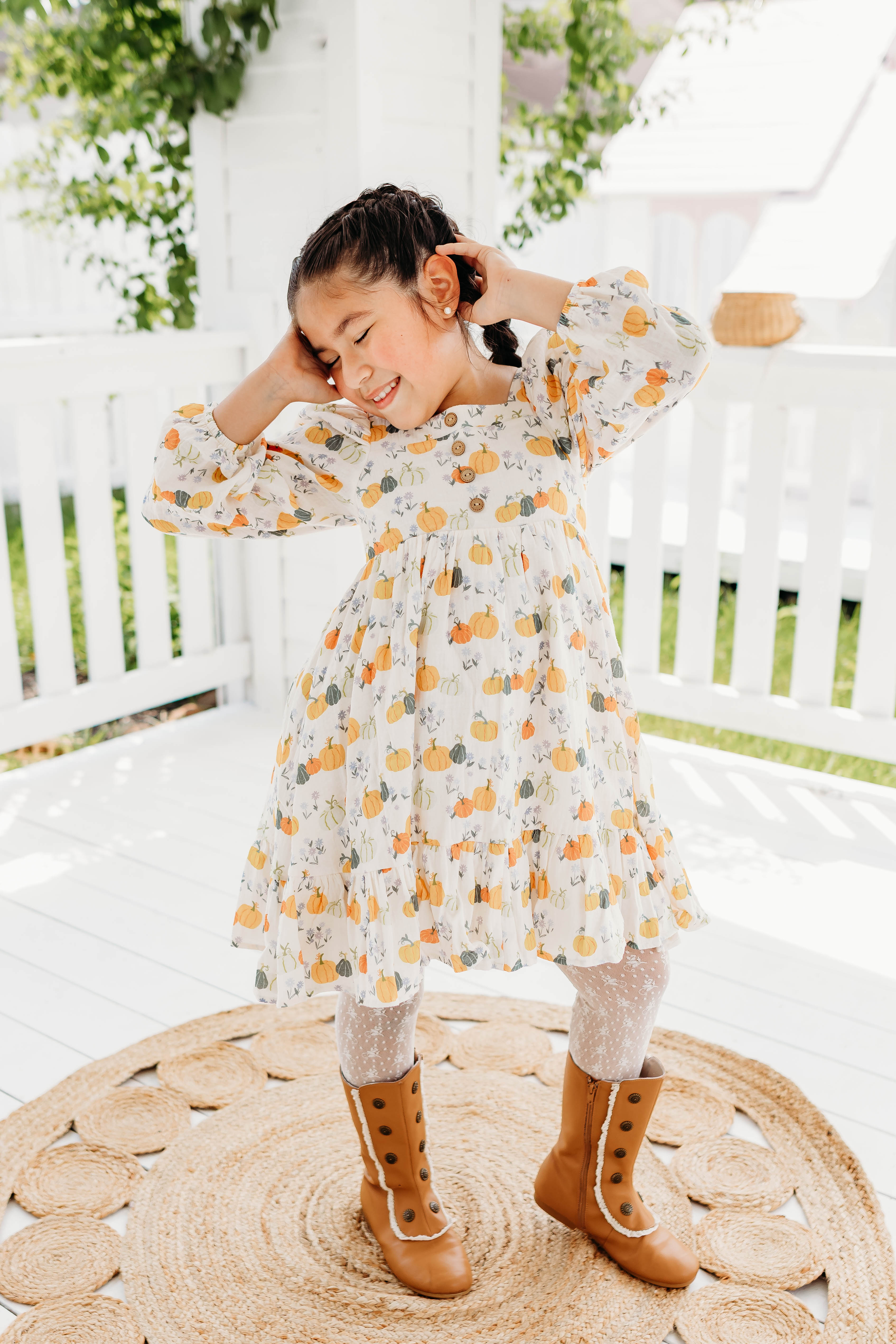Puff Sleeve Gauze Dress - Prairie Pumpkin (Pre-Order)
